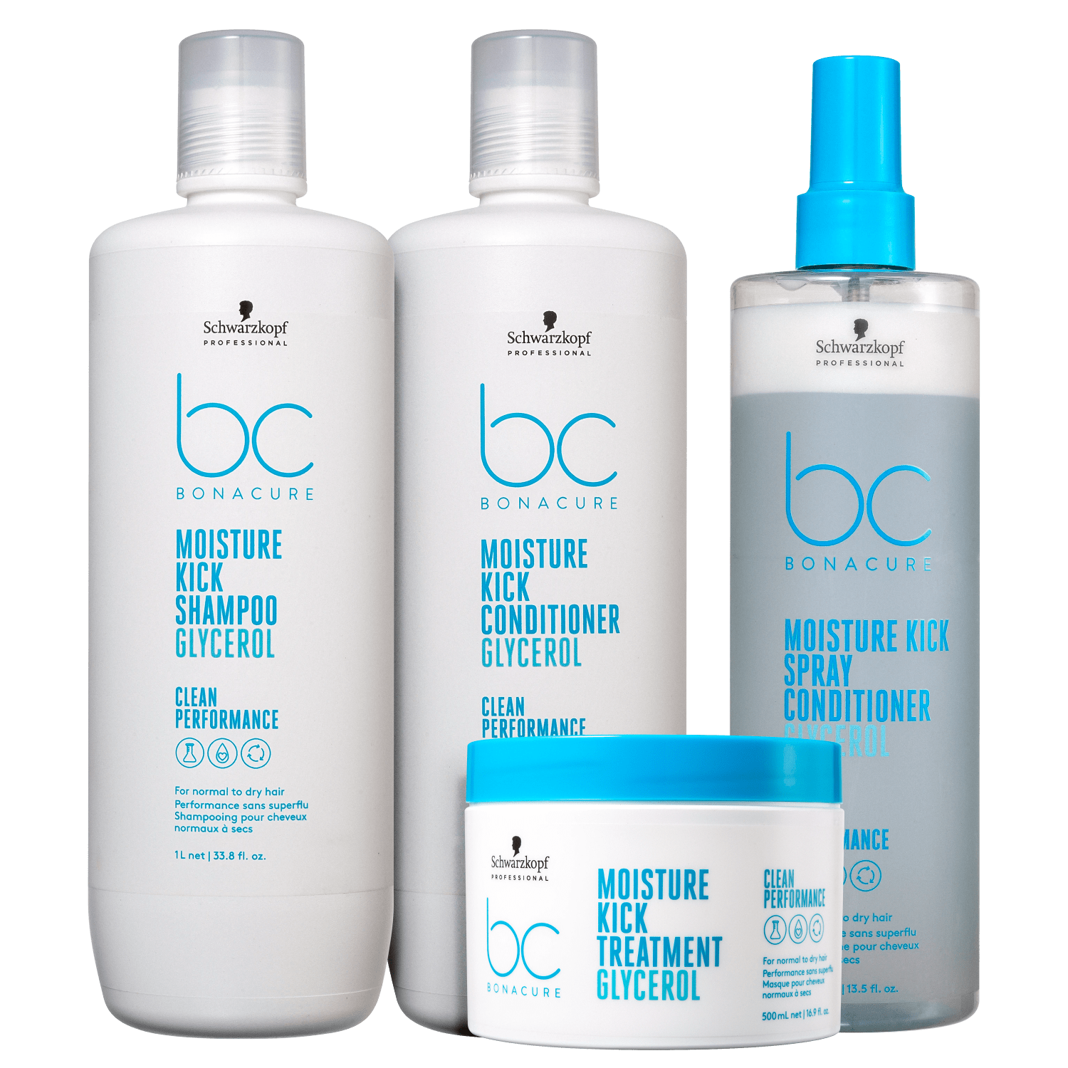 Kit Schwarzkopf Professional BC Bonacure Clean Performance Moisture Kick Super (4 Produtos)
