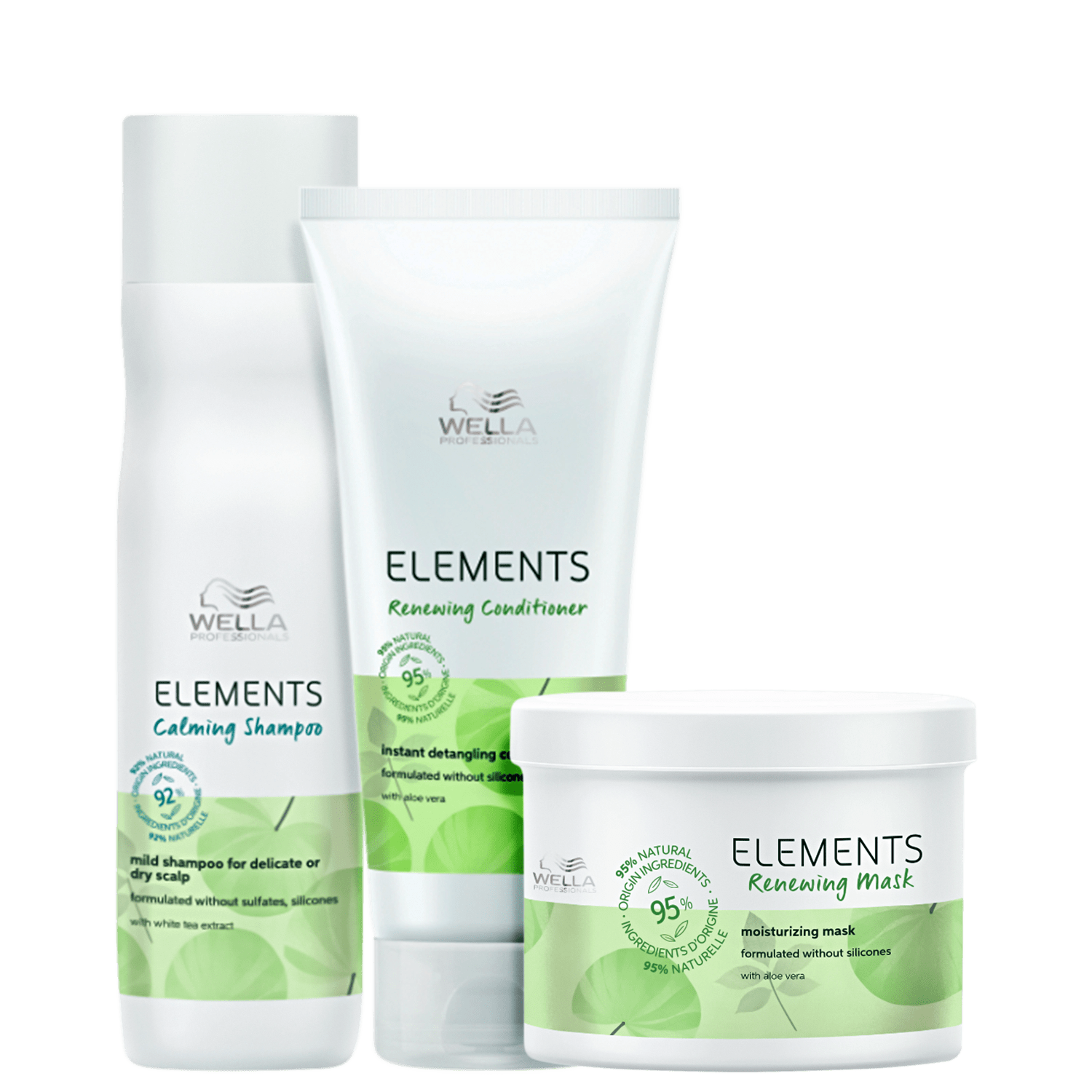 Kit Wella Professionals Elements Calming + Renewing Trio Super (3 Produtos)
