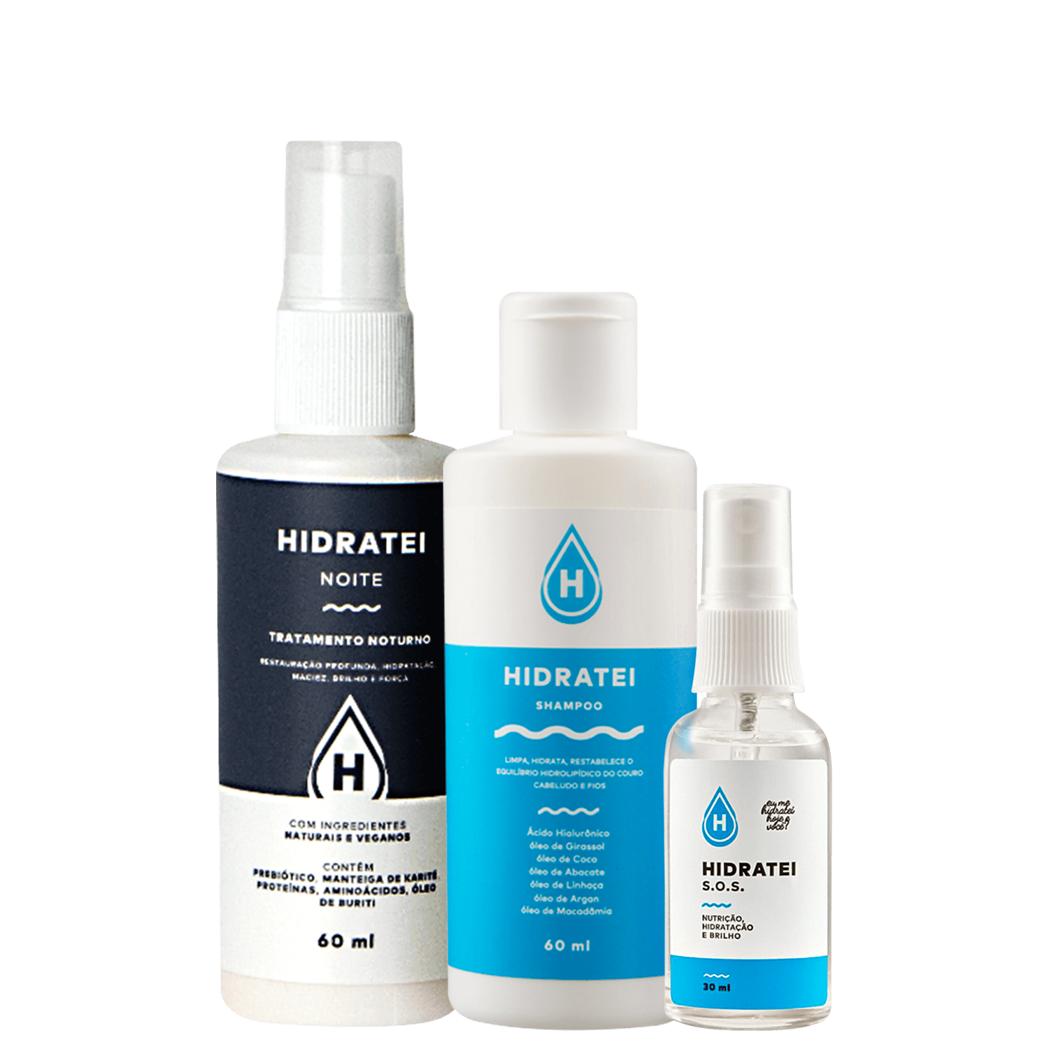 Kit Hidratei S.O.S Noite (3 Produtos)