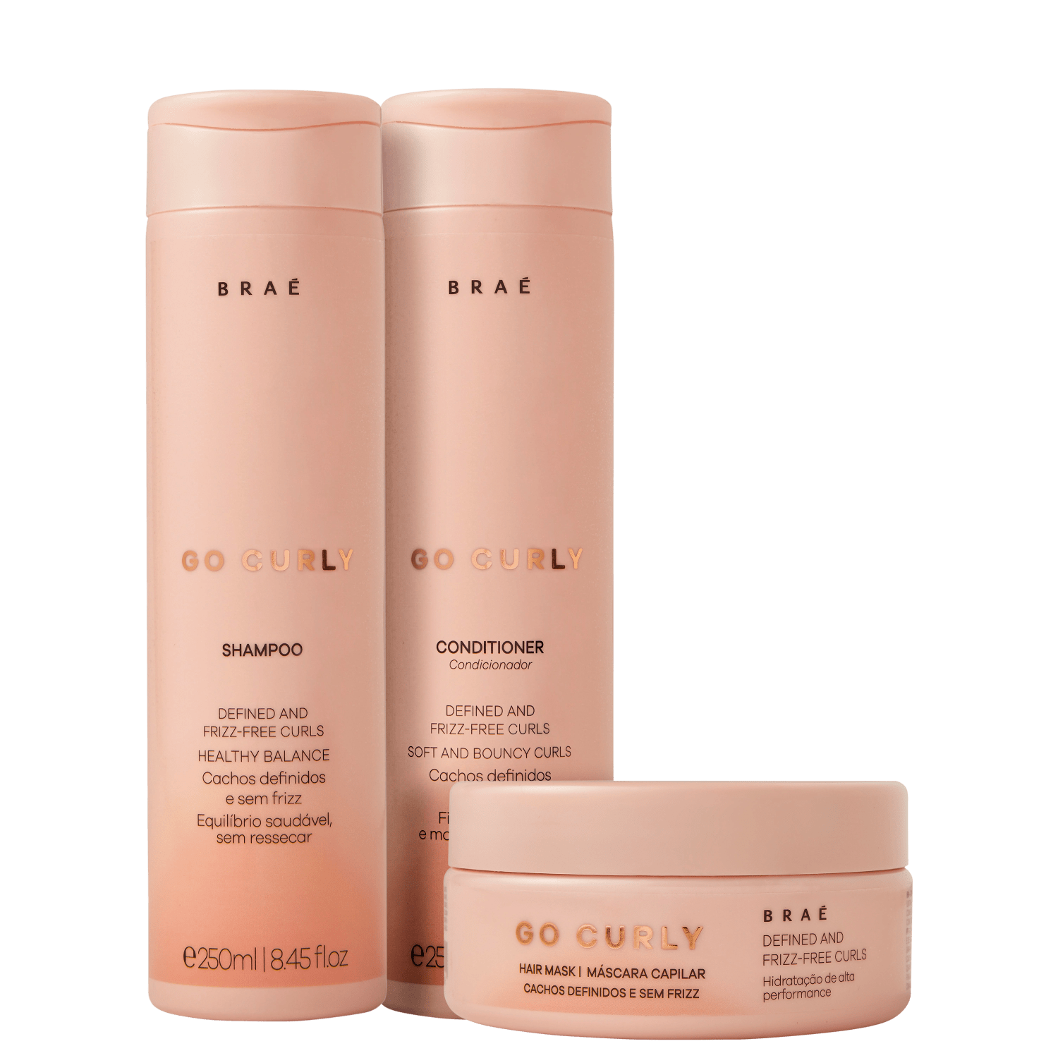 Kit Braé Go Curly Trio (3 Produtos)
