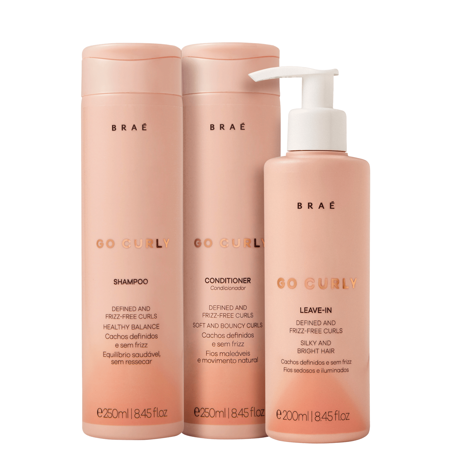 Kit Braé Go Curly Triplo (3 Produtos)