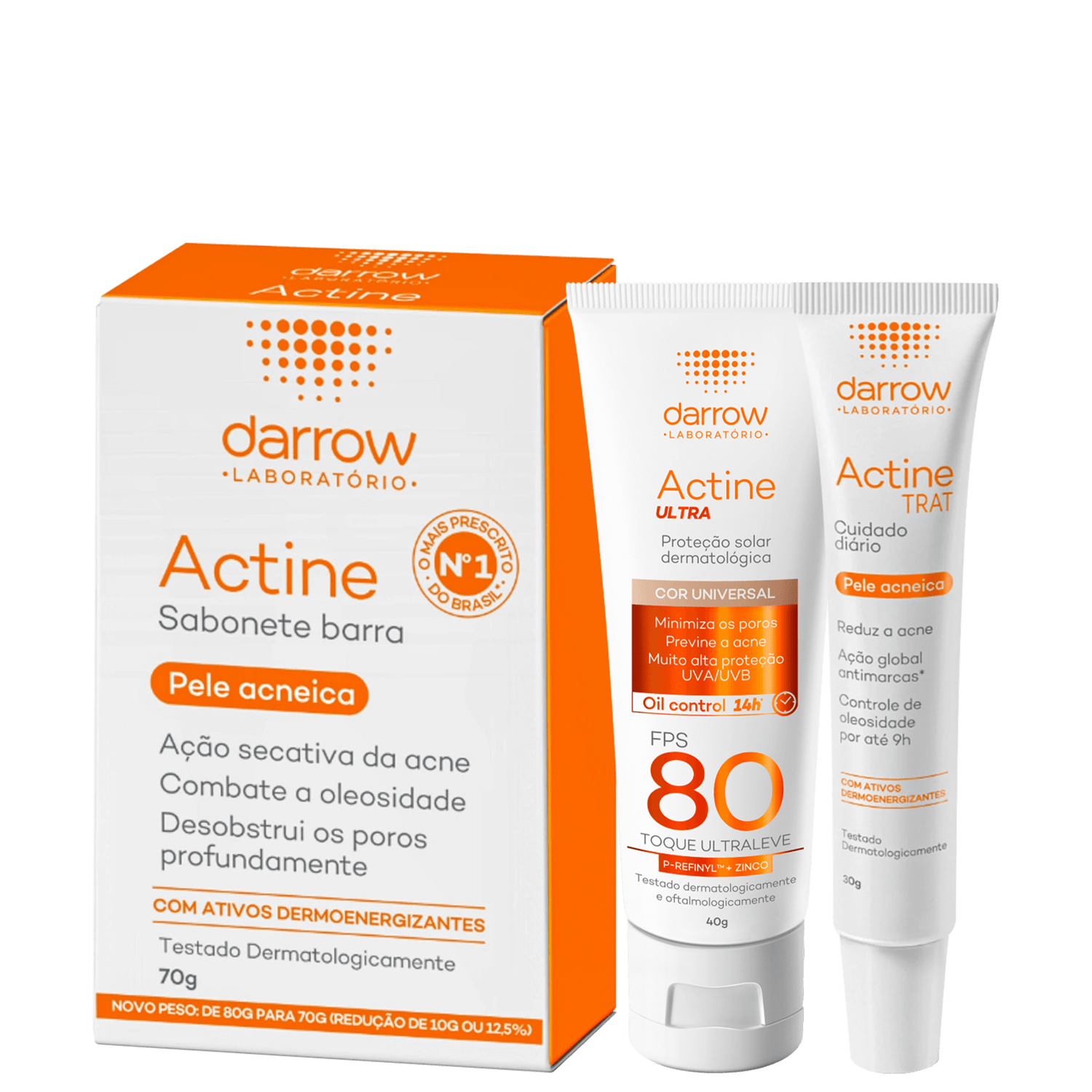Kit Darrow Actine Ultra Care FPS80 (3 Produtos)