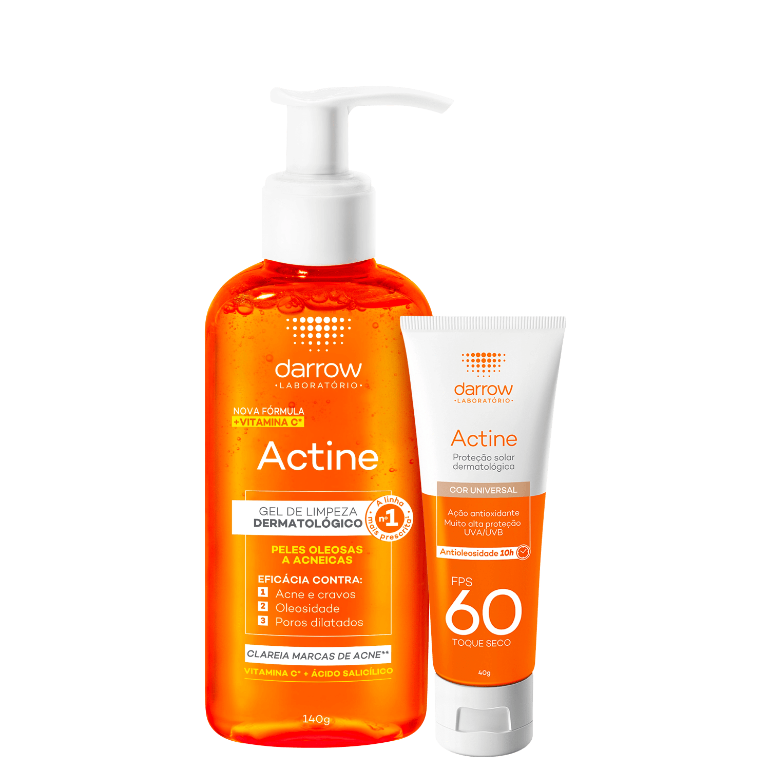 Kit Darrow Actine Limpeza Antioleosidade & Proteção (2 Produtos)