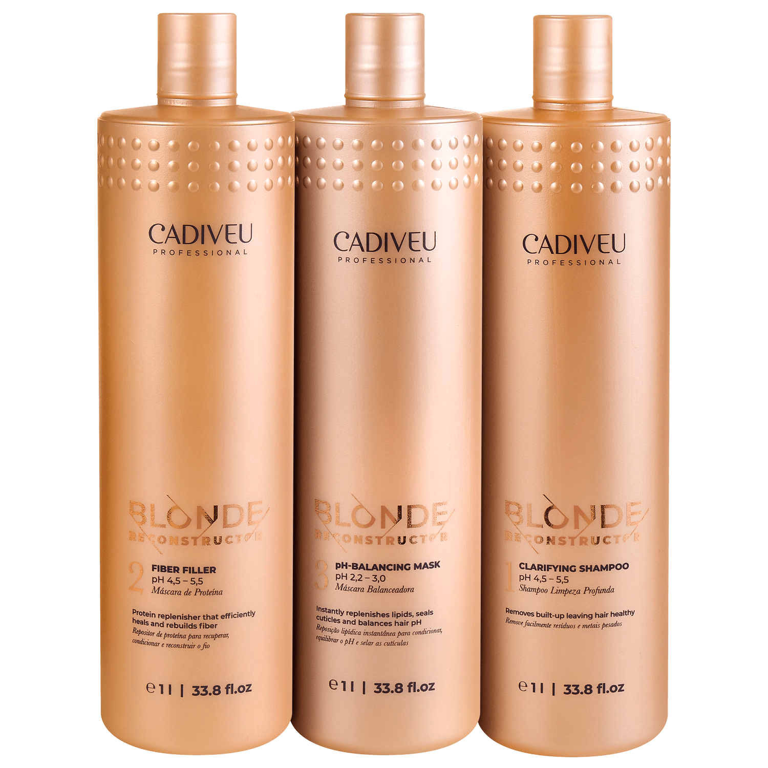 Kit Cadiveu Professional Blonde Reconstructor Salon Trio (3 Produtos)