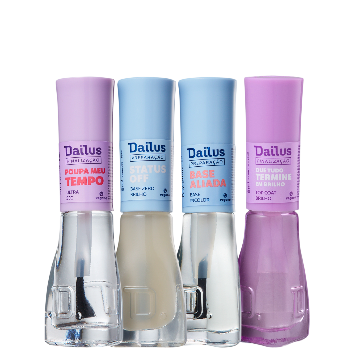 Kit Dailus Unhas Preparação e Finalização (4 Produtos)