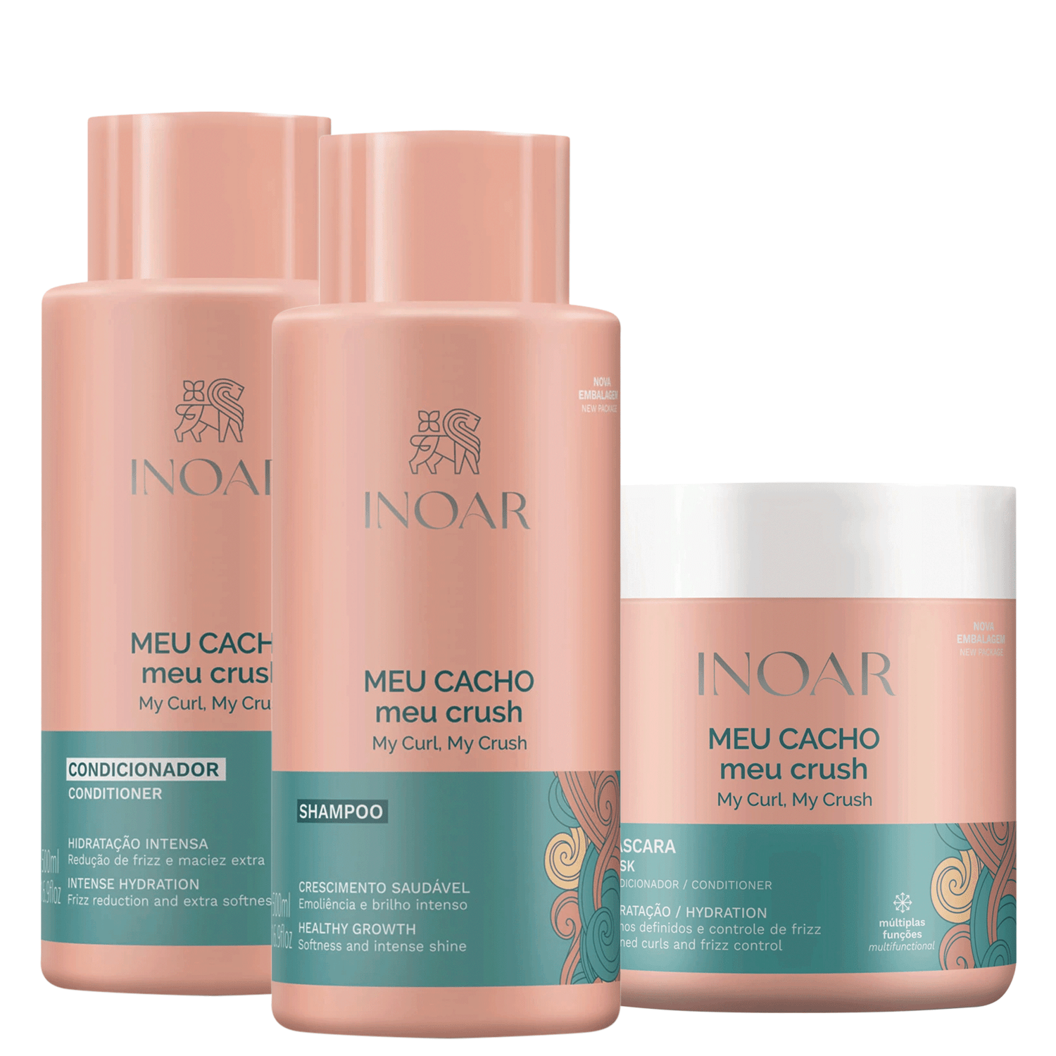 Kit Inoar Meu Cacho, Meu Crush (3 Produtos)