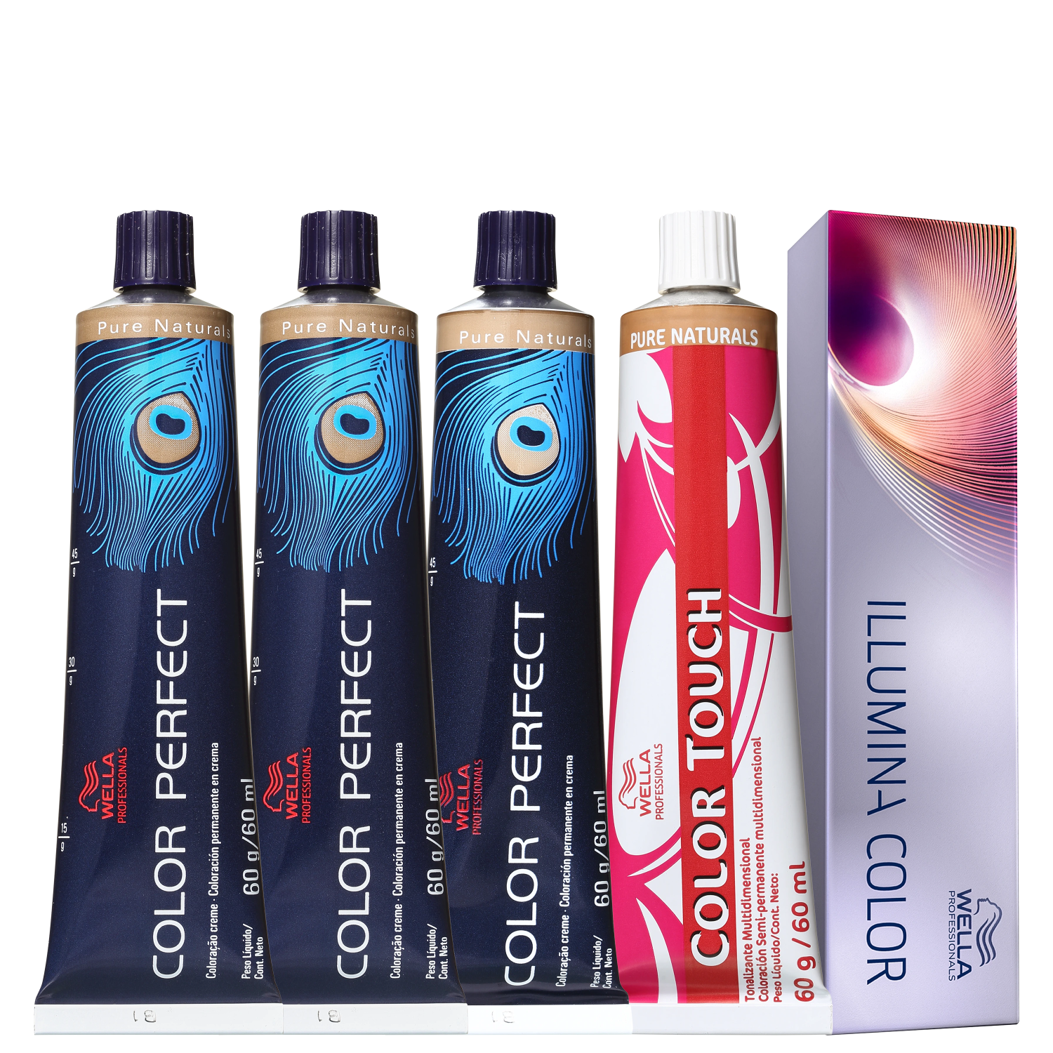 Kit Wella Professionals Color Perfect + Illumina Color + Color Touch (5 Produtos)