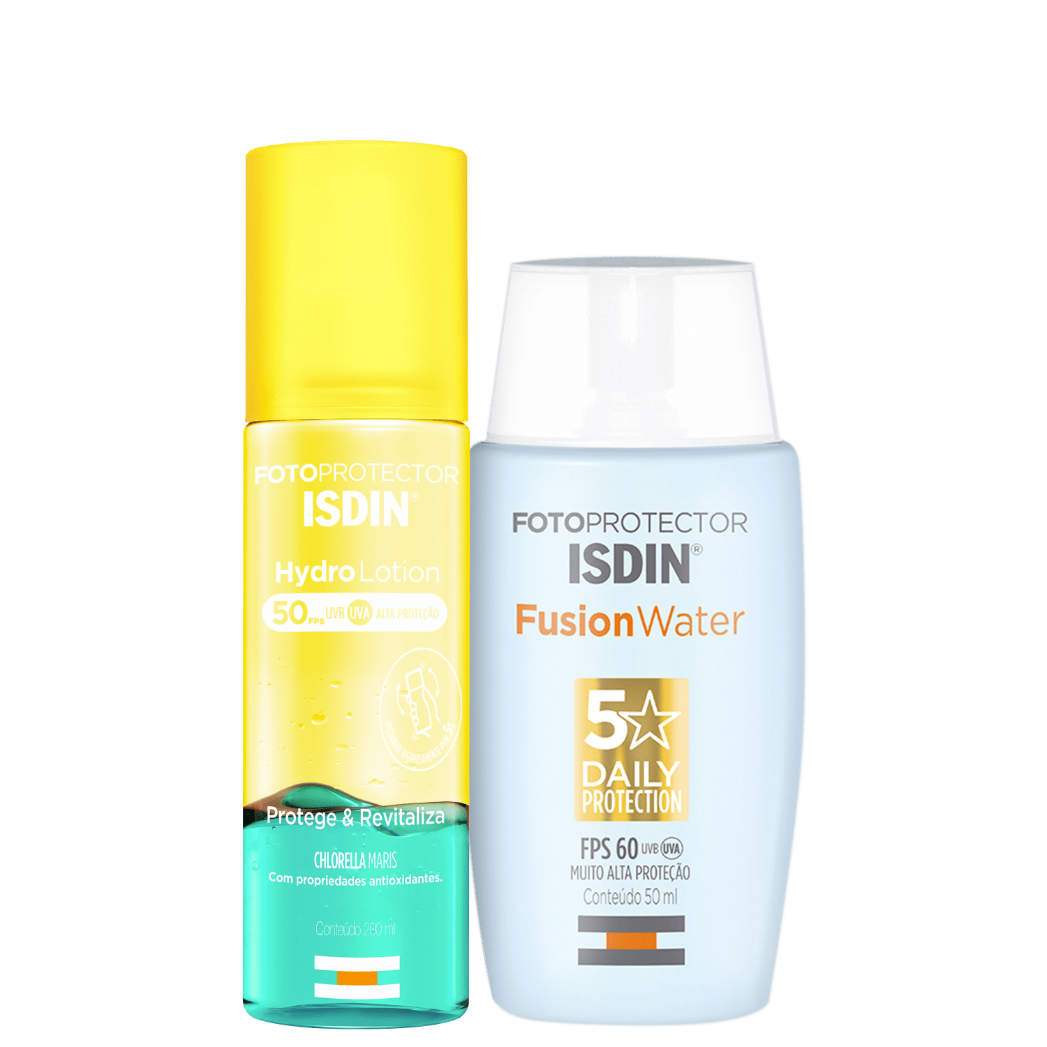 Kit ISDIN Fotoprotector Fusion Water 5 Stars + HydroLotion (2 Produtos)