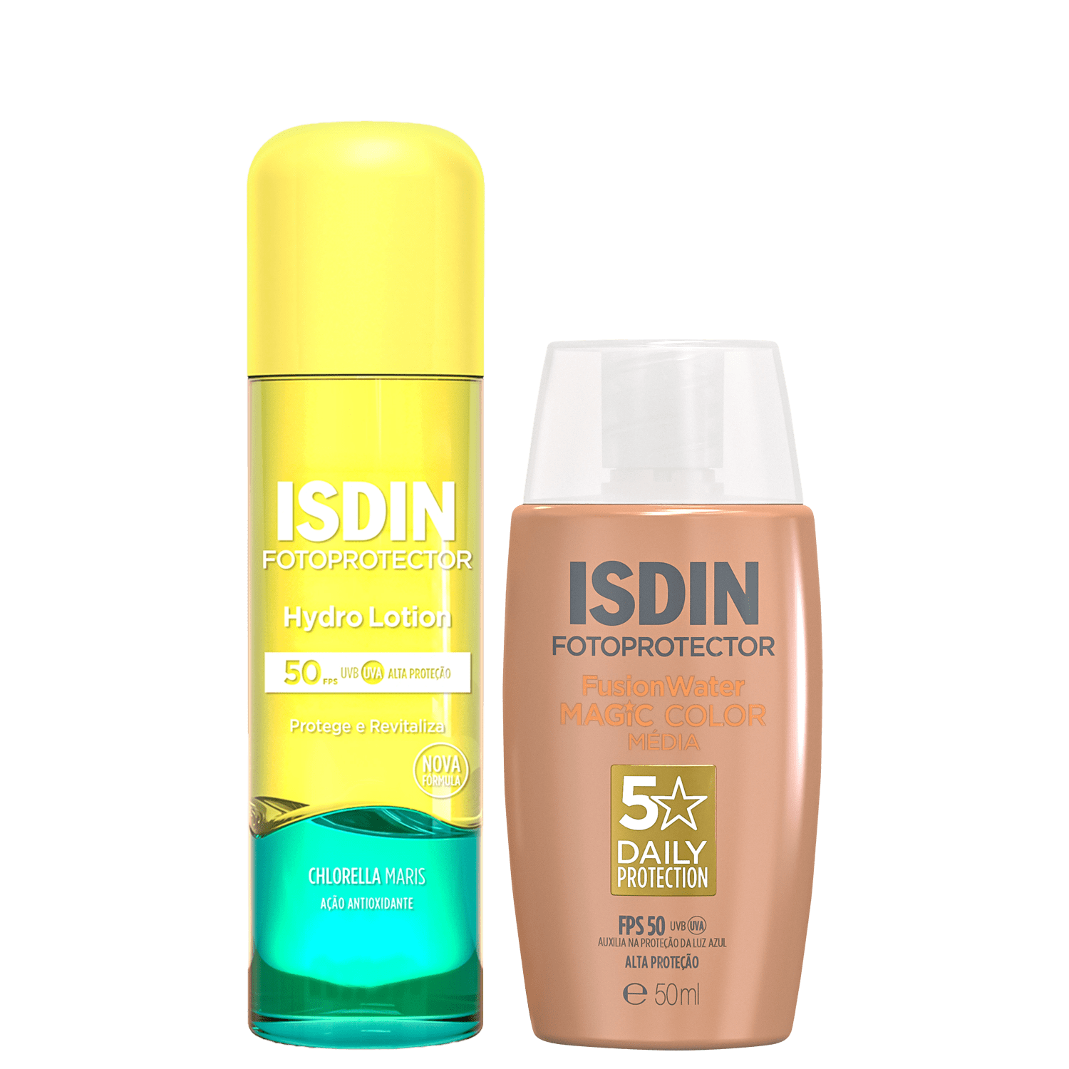 Kit ISDIN Fusion Water 5 Stars Color Médio + HydroLotion (2 Produtos)