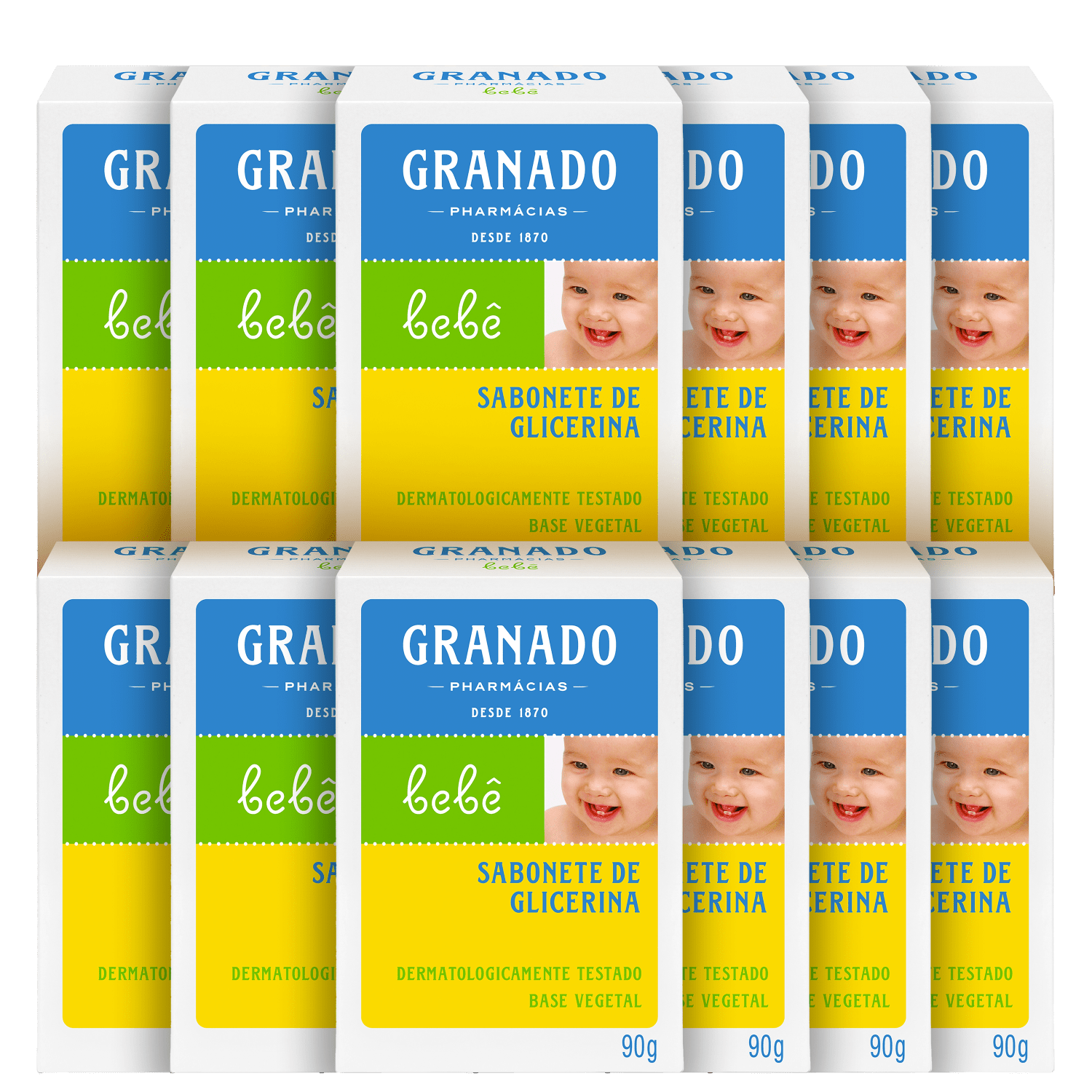 Kit Granado Bebê Glicerina Tradicional - Sabonete em Barra (12 Unidades)