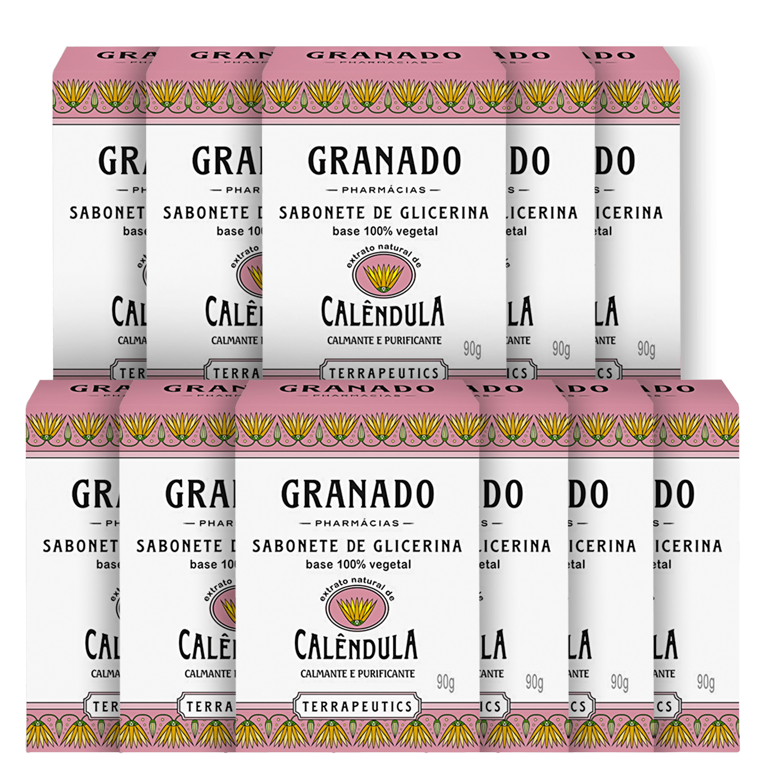 Kit Granado Terrapeutics Calêndula de Glicerina - Sabonete em Barra (11 Unidades)