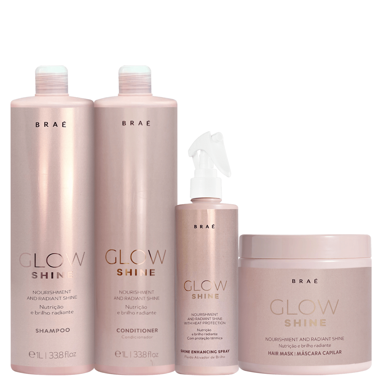 Kit Braé Glow Shine Salon (4 Produtos)