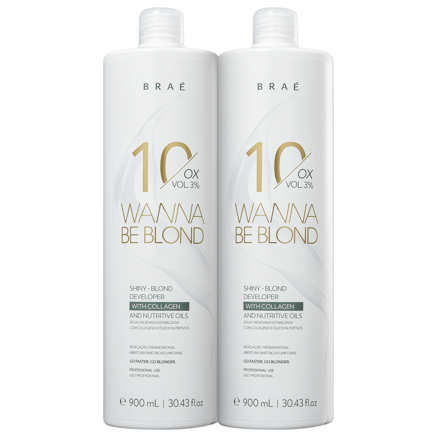 Kit Braé Wanna Be Blond 3% - Água Oxigenada 10 Volumes (2 Unidades)