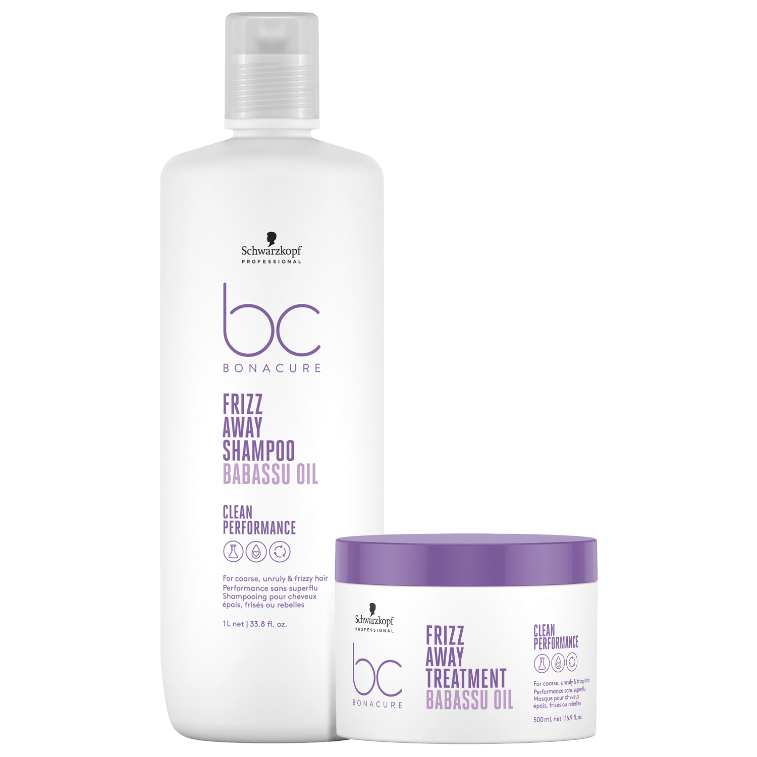 Kit Schwarzkopf Professional BC Bonacure Clean Performance Frizz Away Duo Treatment Super (2 Produtos)