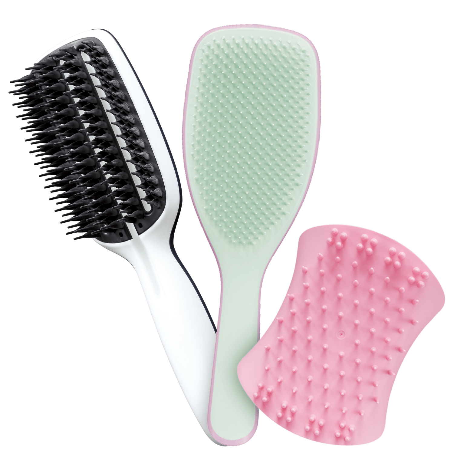 Kit Tangle Teezer Esfoliar, Desembaraçar e Modelar Para Cabelos Médios (3 Produtos)