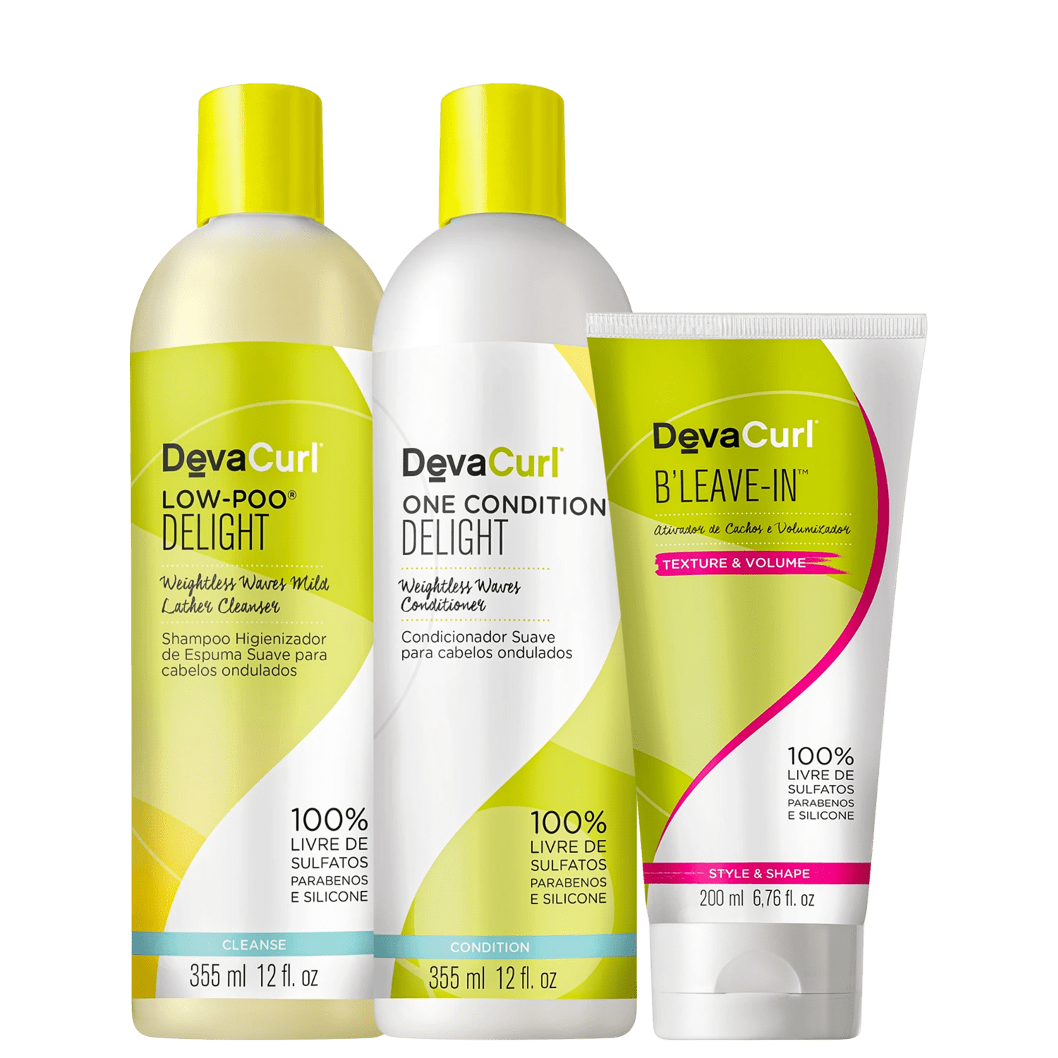 Kit Deva Curl para Cabelos Ondulados (3 Produtos)