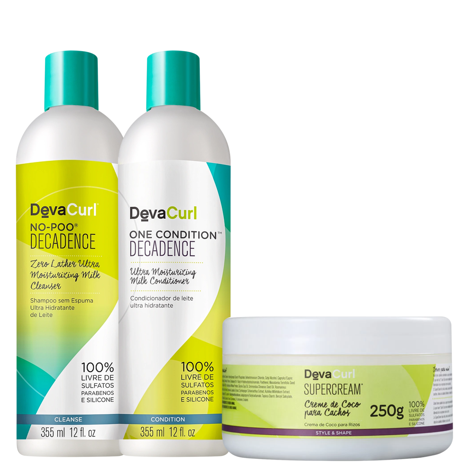 Kit Deva Curl para Cabelos Crespos (3 Produtos)