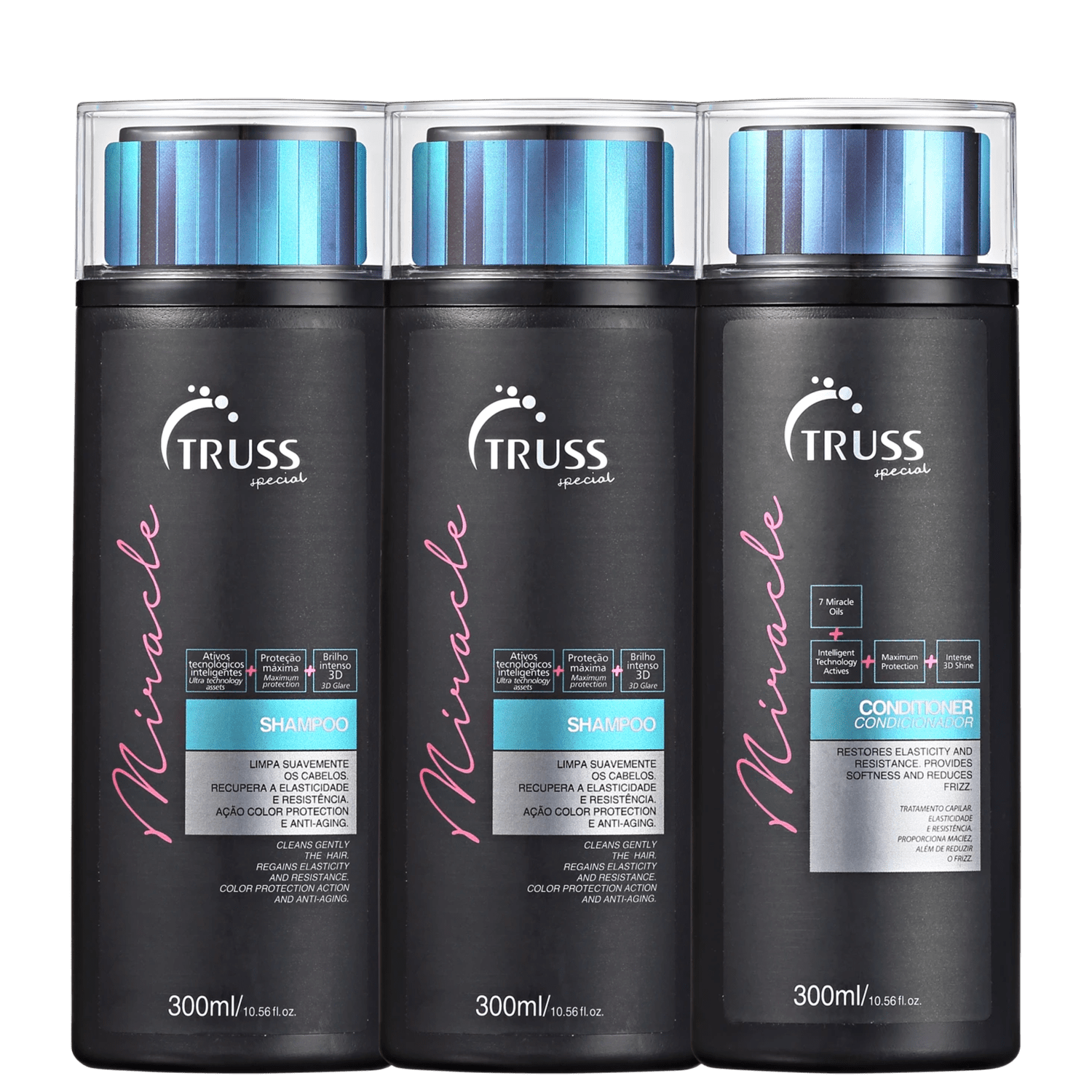 Kit TRUSS Miracle Double Shampoo Trio (3 Produtos)