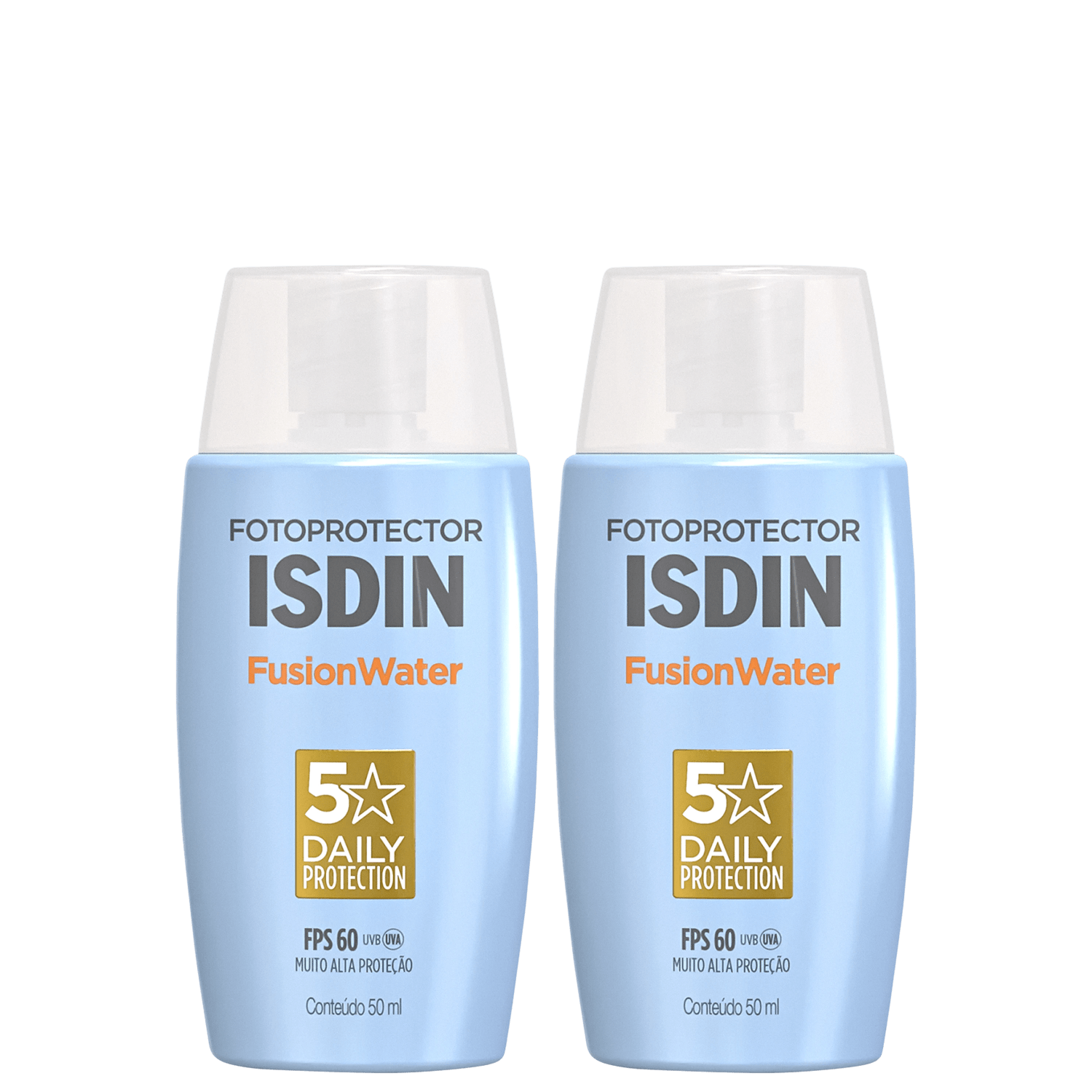 Kit ISDIN Fotoprotector Fusion Water 5 Stars FPS 60 (2 Unidades)
