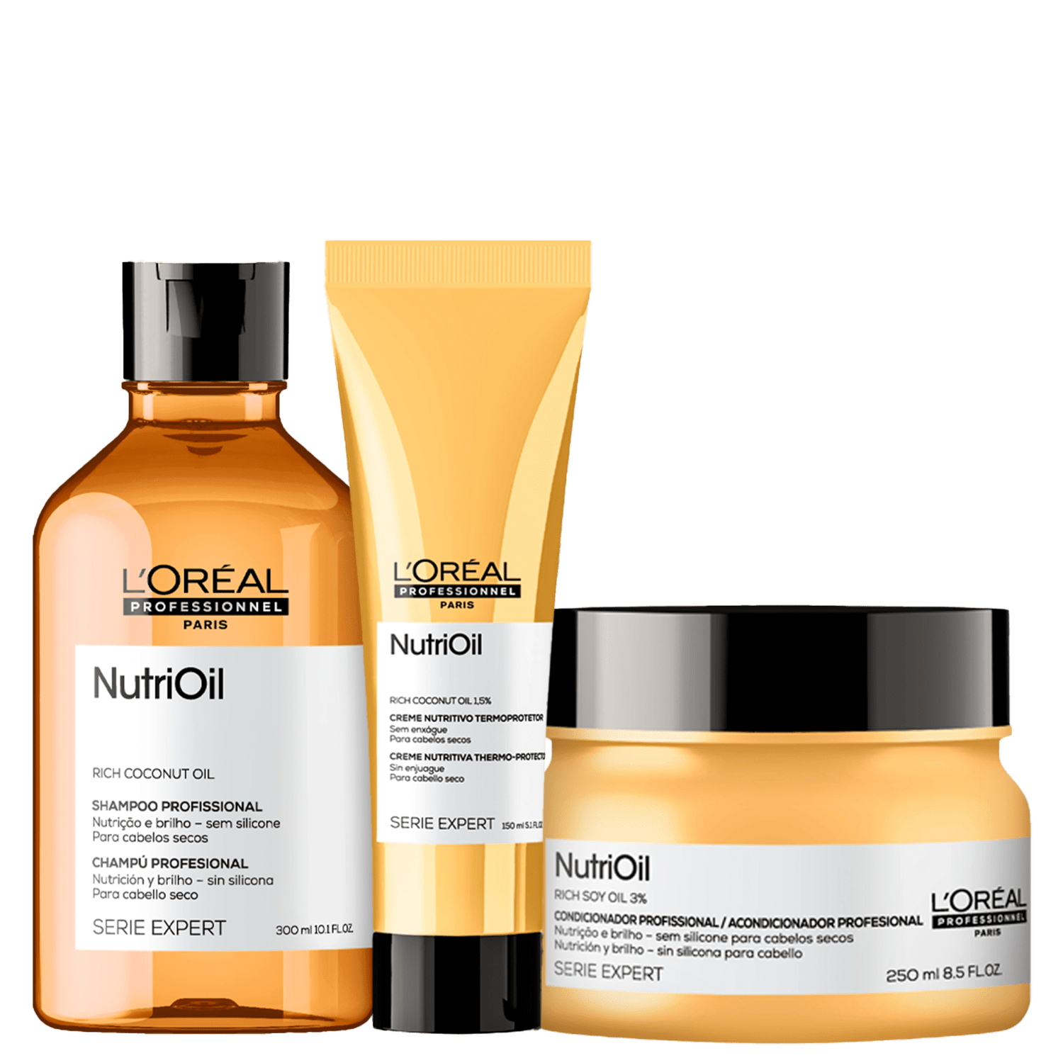 Kit L'Oréal Professionnel Serie Expert NutriOil Trio Care (3 Produtos)