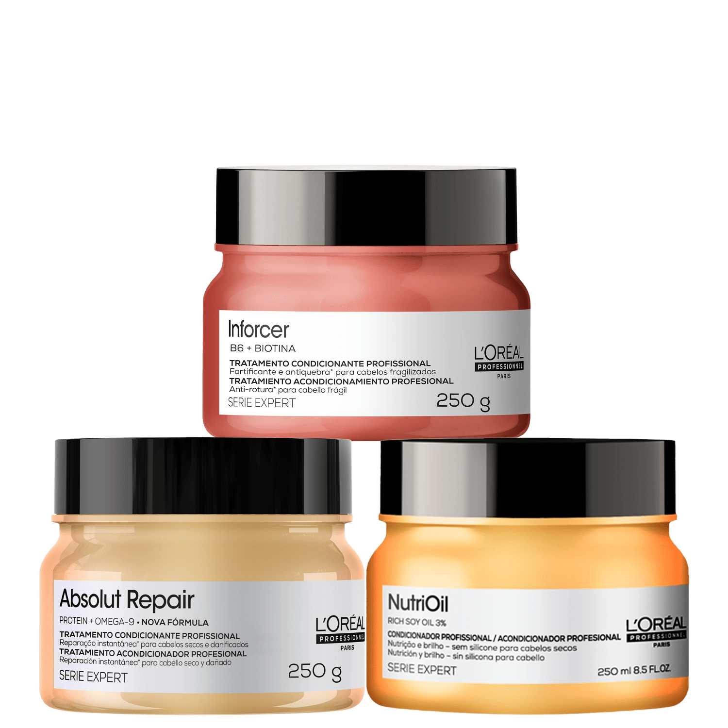 Kit L'Oréal Professionnel Serie Expert Absolut Repair NutriOil Inforcer Trio I (3 Produtos)