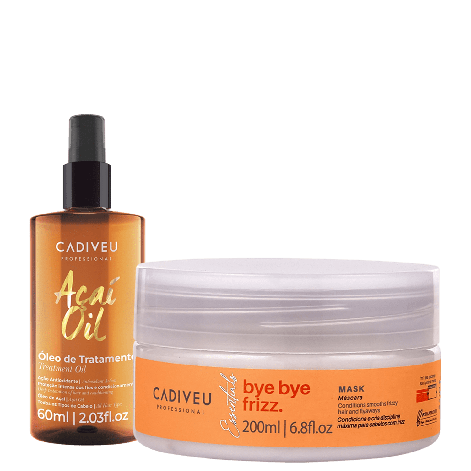 Kit Cadiveu Professional Açaí Oil Bye Bye Frizz Care Intense (2 Produtos)