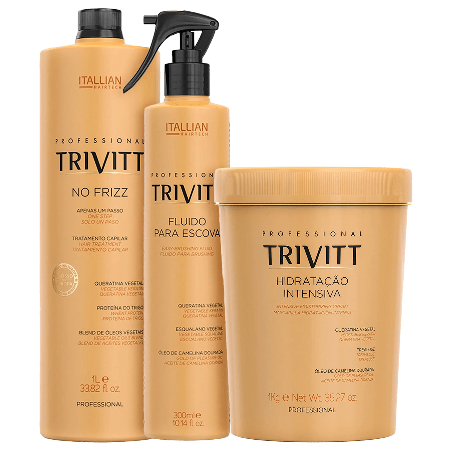 Kit Itallian Hairtech Professional Trivitt Intense Salon (3 Produtos)