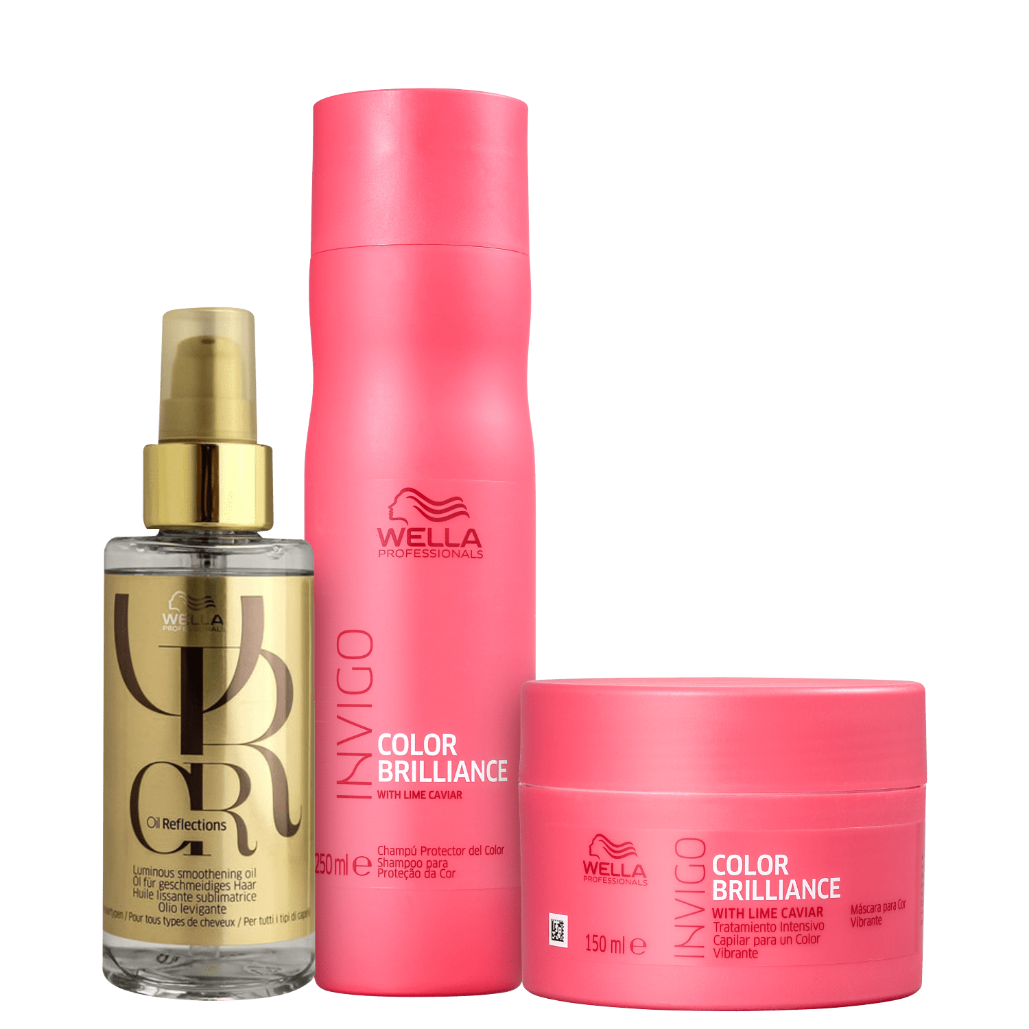 Kit Wella Professionals Invigo Color Brilliance Oil Reflections Trio de Cuidados (3 Produtos)