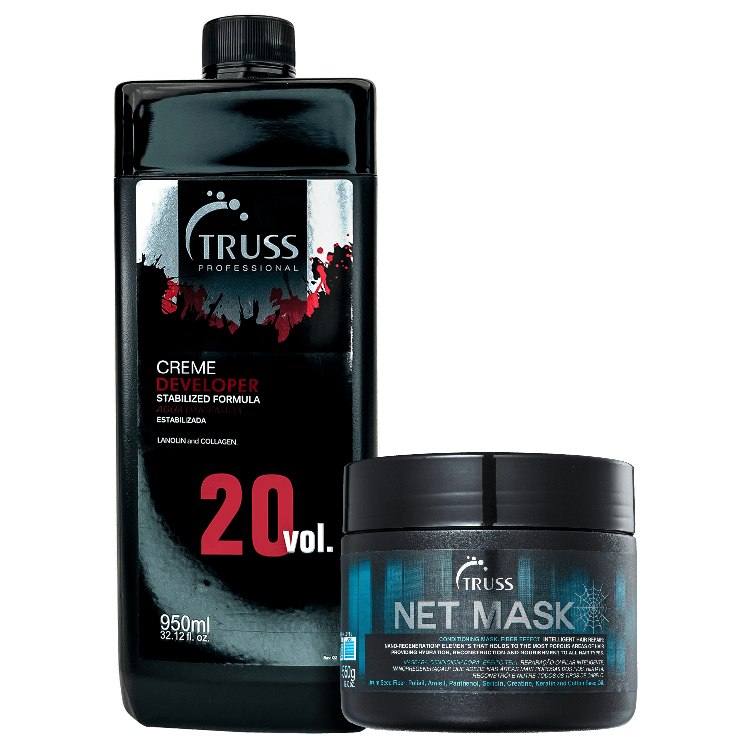 Kit TRUSS Net Mask + Creme Developer (2 Produtos)