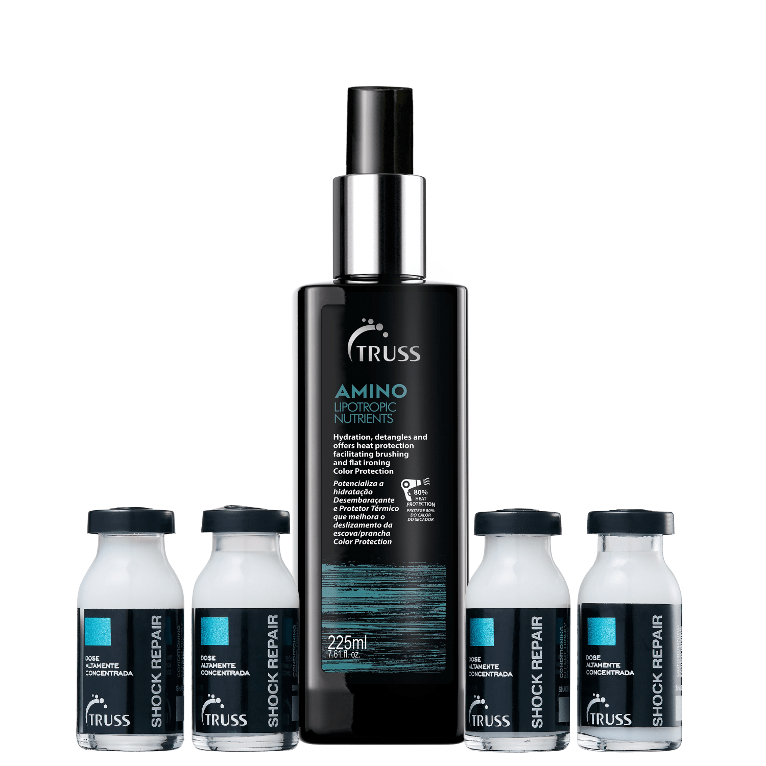 Kit TRUSS Alexandre Herchcovitch Amino Shock Repair (5 Produtos)