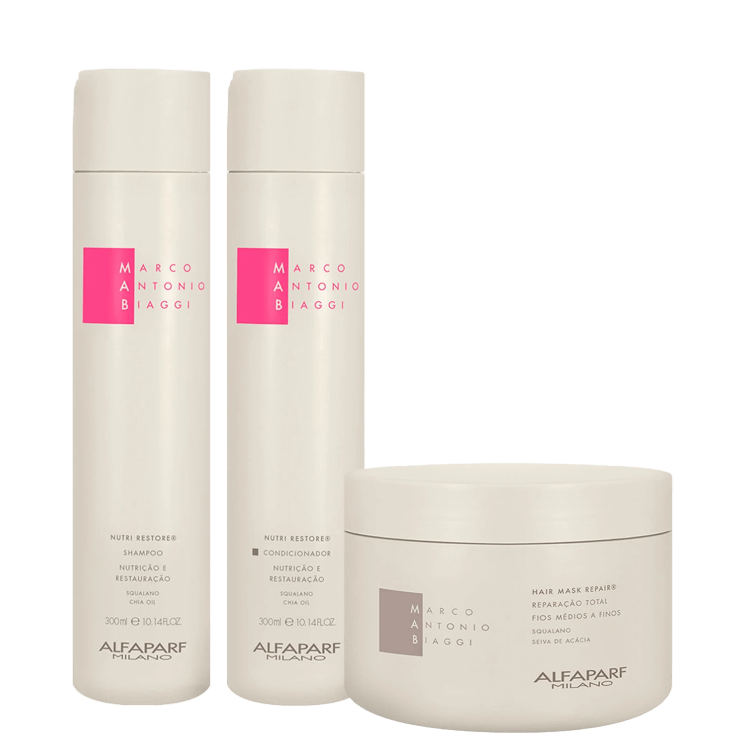 Kit MAB by Alfaparf Milano Nutri Restore Repair Mask (3 Produtos)