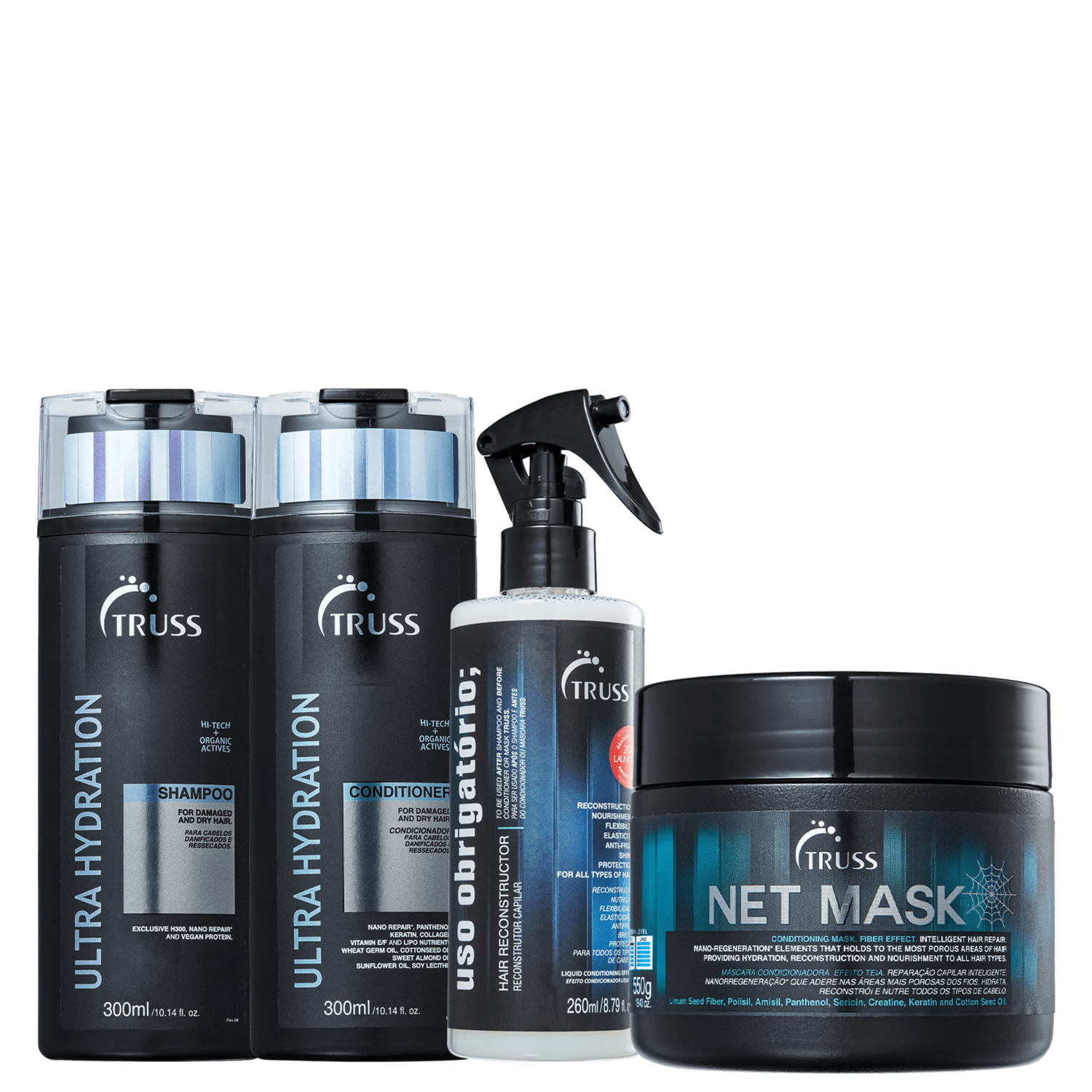 Kit TRUSS Ultra Hydration Net Mask Uso Obrigatório (4 Produtos)