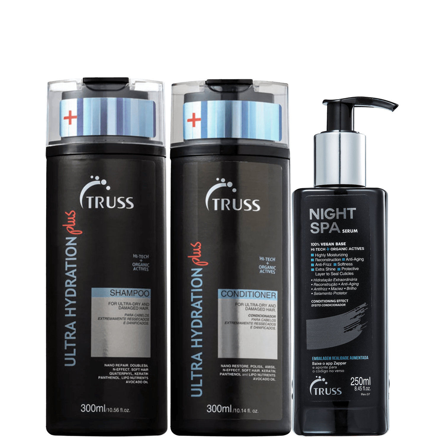 Kit TRUSS Ultra Hydration Plus + Night Spa Power Trio (3 Produtos)