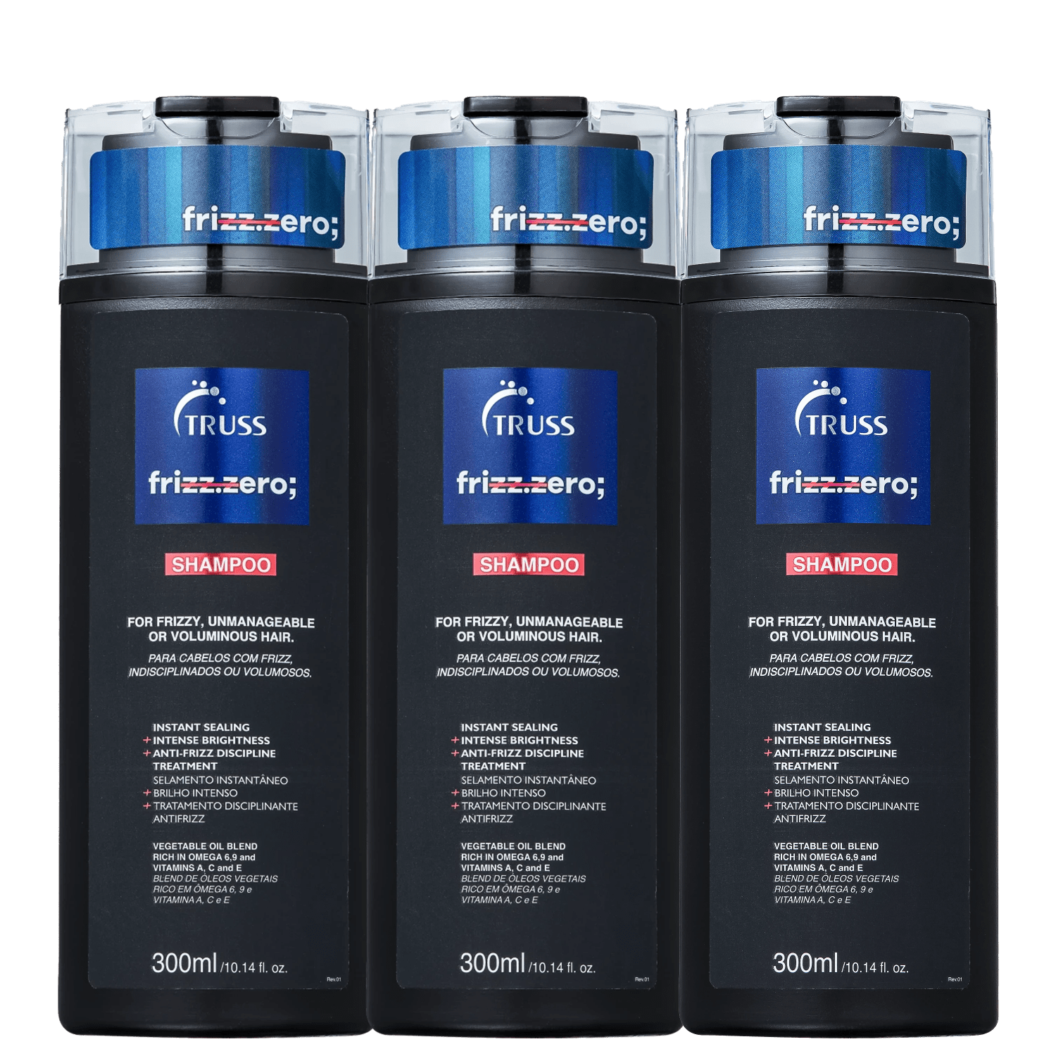Kit TRUSS Triple Shampoos Frizz Zero (3 Unidades)