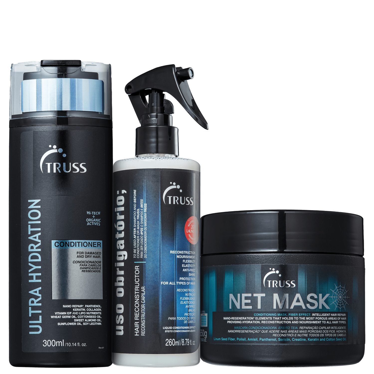 Kit TRUSS Hydration Uso Obrigatório Net (3 Produtos)