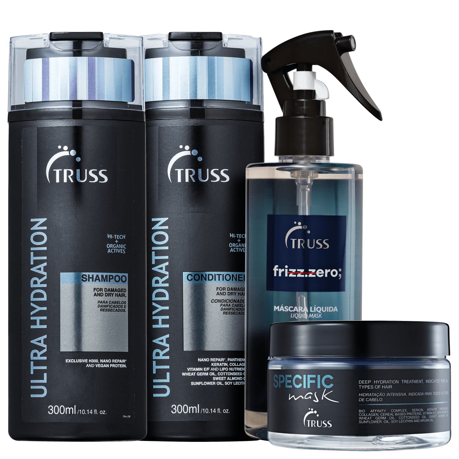 Kit TRUSS Ultra Hydration Specific Frizz Zero (4 Produtos)