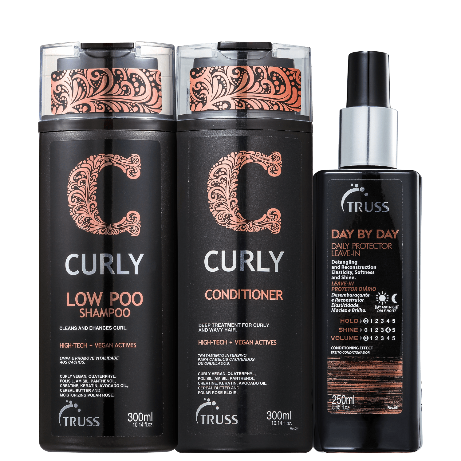 Kit TRUSS Curly Low Poo + Day By Day (3 Produtos)