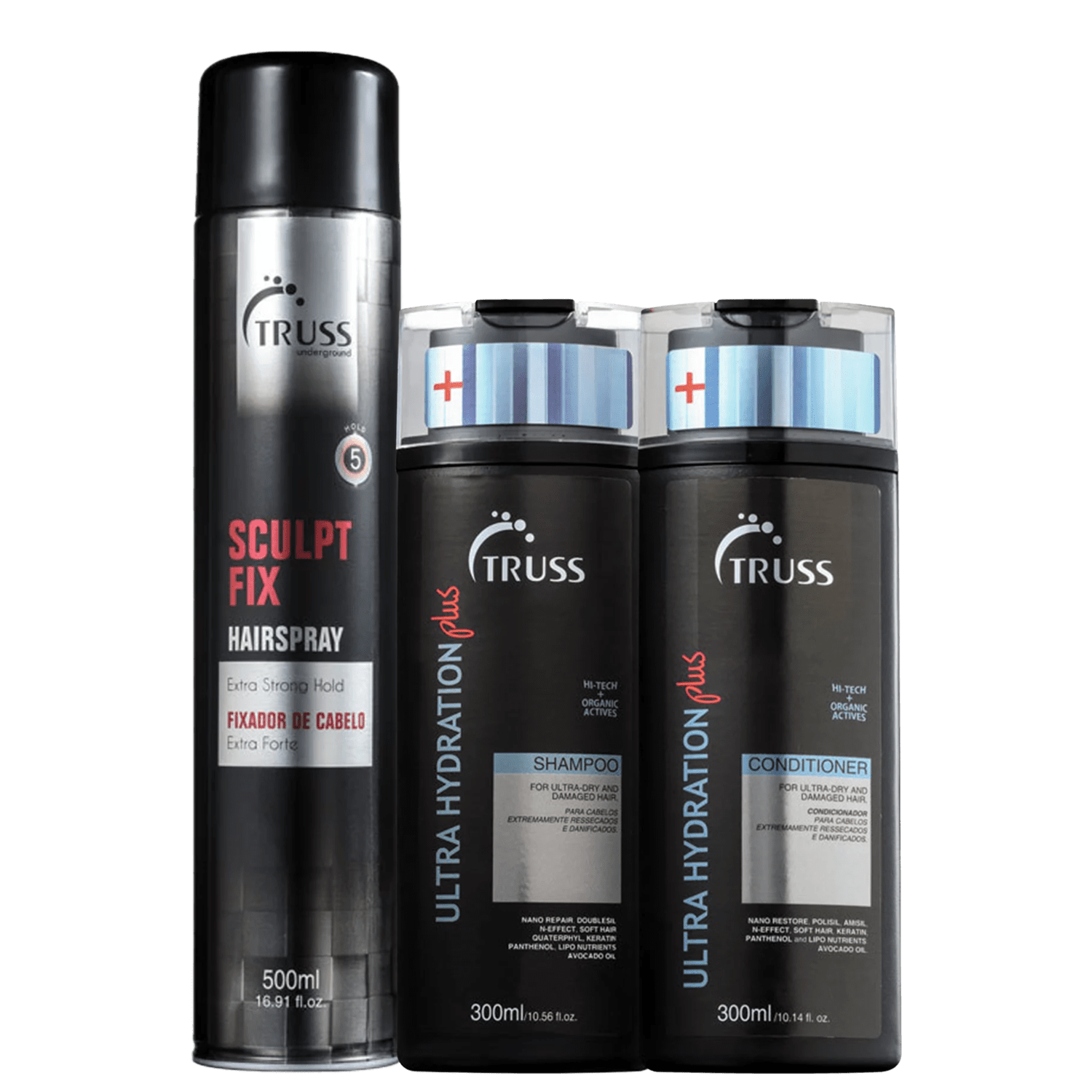 Kit TRUSS Ultra Hydration Plus & Sculpt Fix (3 Produtos)