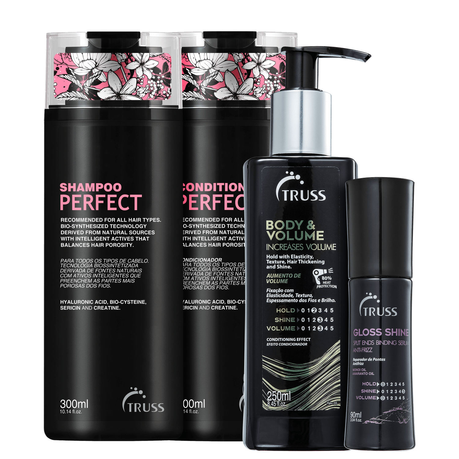Kit TRUSS Perfect Shine Volume (4 Produtos)