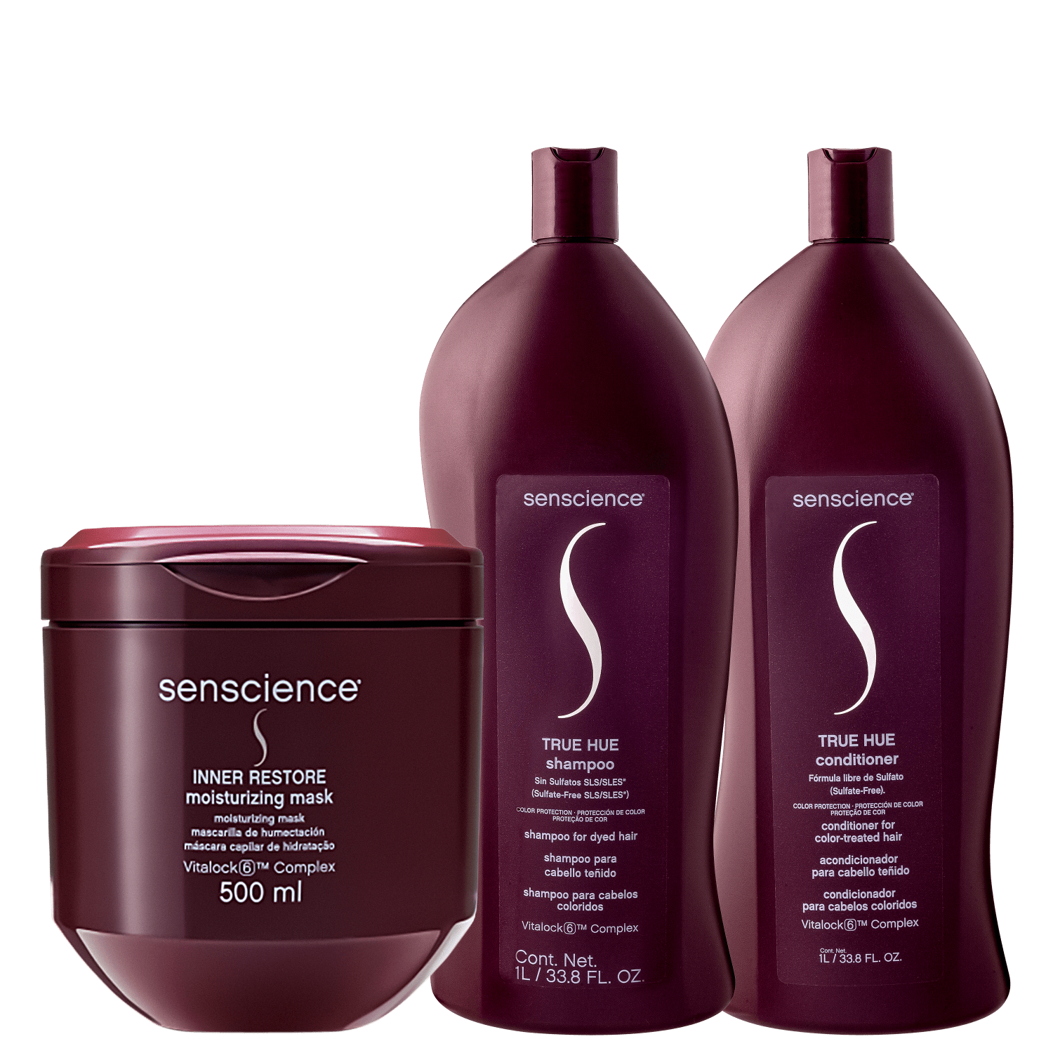 Kit Senscience True Hue + Inner Restore Trio Salon (3 Produtos)
