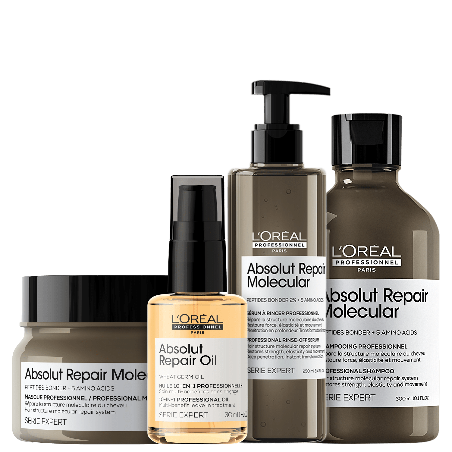 Kit L'Oréal Professionnel Absolut Repair Molecular + Repair Oil (4 Produtos)