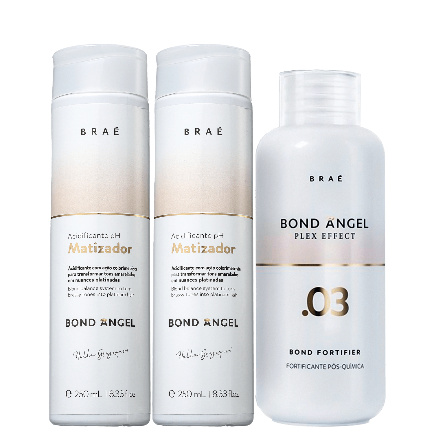 Kit Braé Bond Angel Plex Effect N°3 + Acidificante Matizador (3 Produtos)