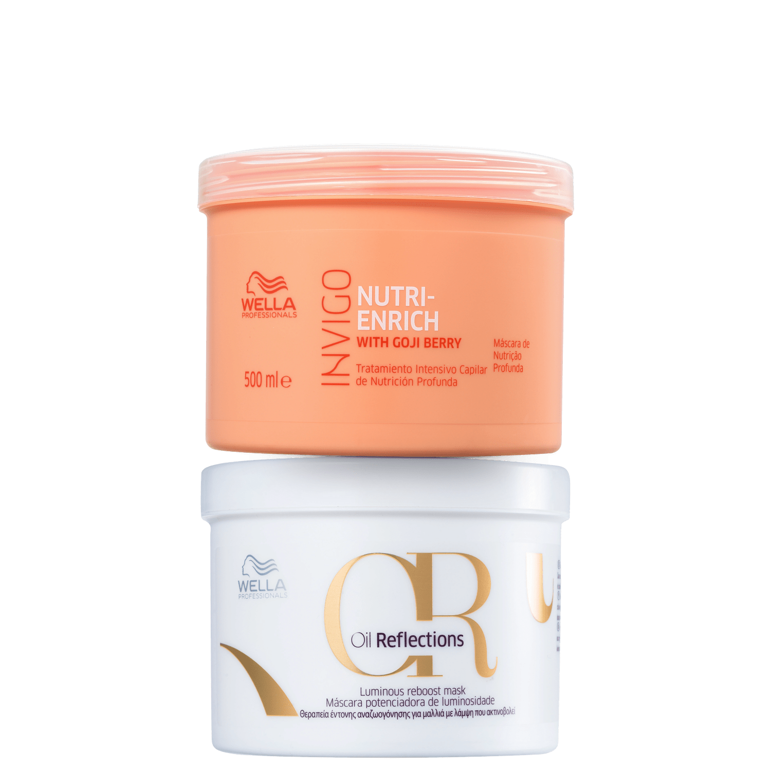 Kit Wella Professionals Invigo Nutri-Enrich Oil Reflections Luminous Reboost (2 Produtos)