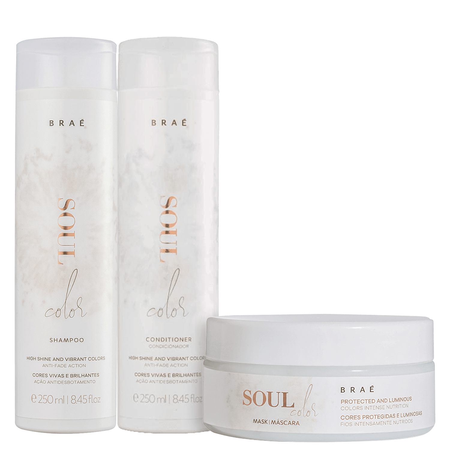 Kit Braé Soul Color Trio de Cuidados (3 Produtos)
