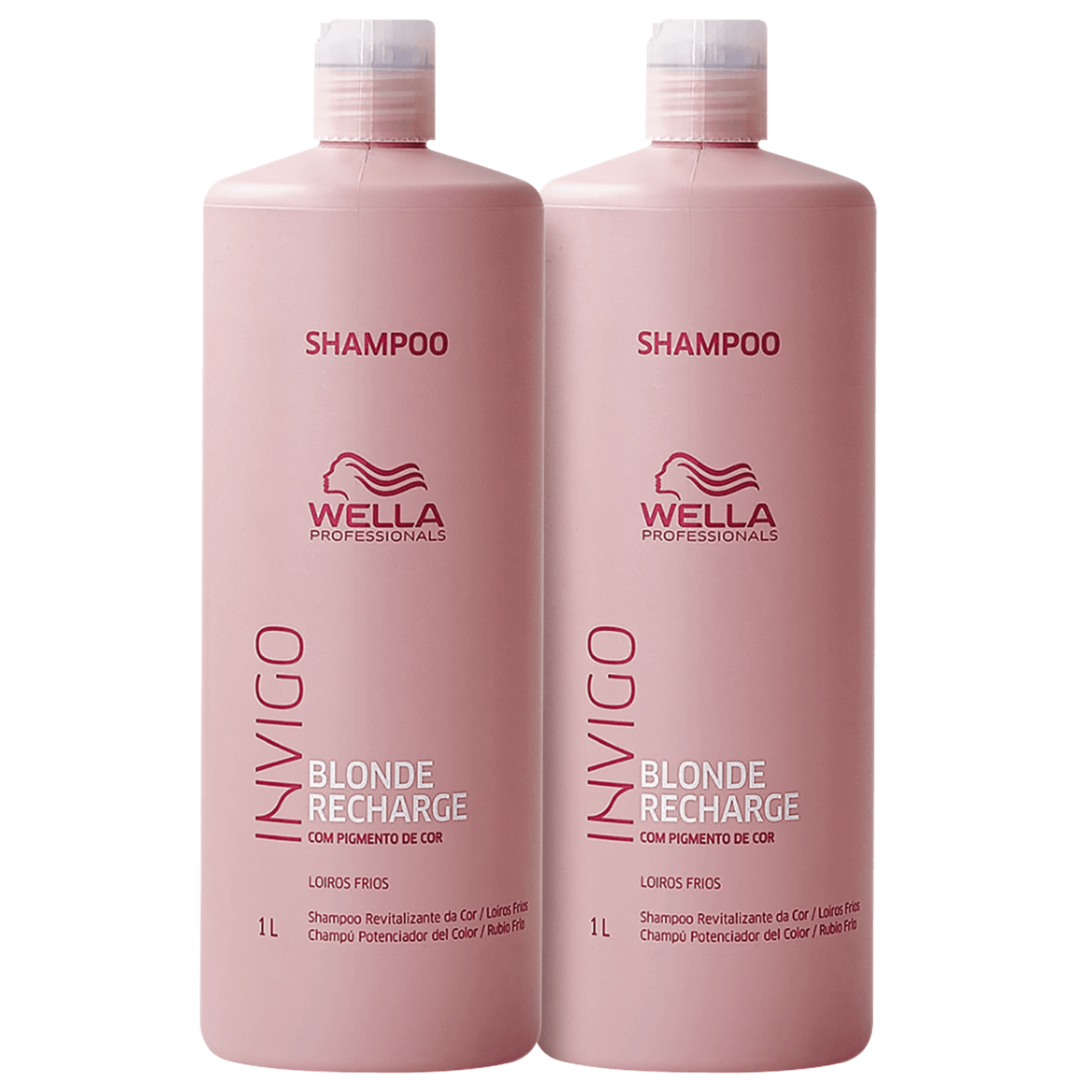 Kit Wella Professionals Invigo Blonde Recharge Double Shampoo Salon (2 Unidades)