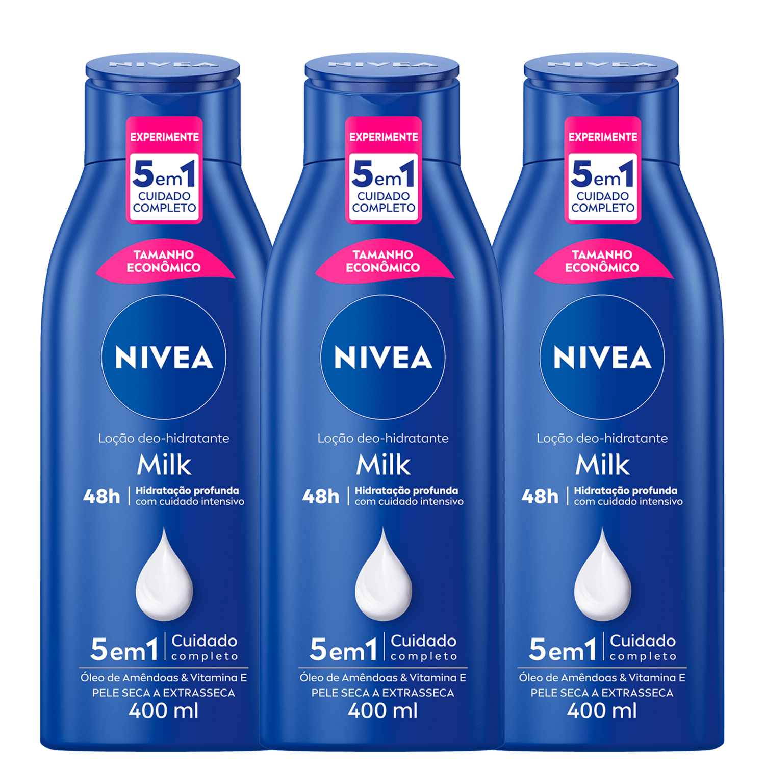 Kit NIVEA Milk - Loção Hidratante (3 Unidades)