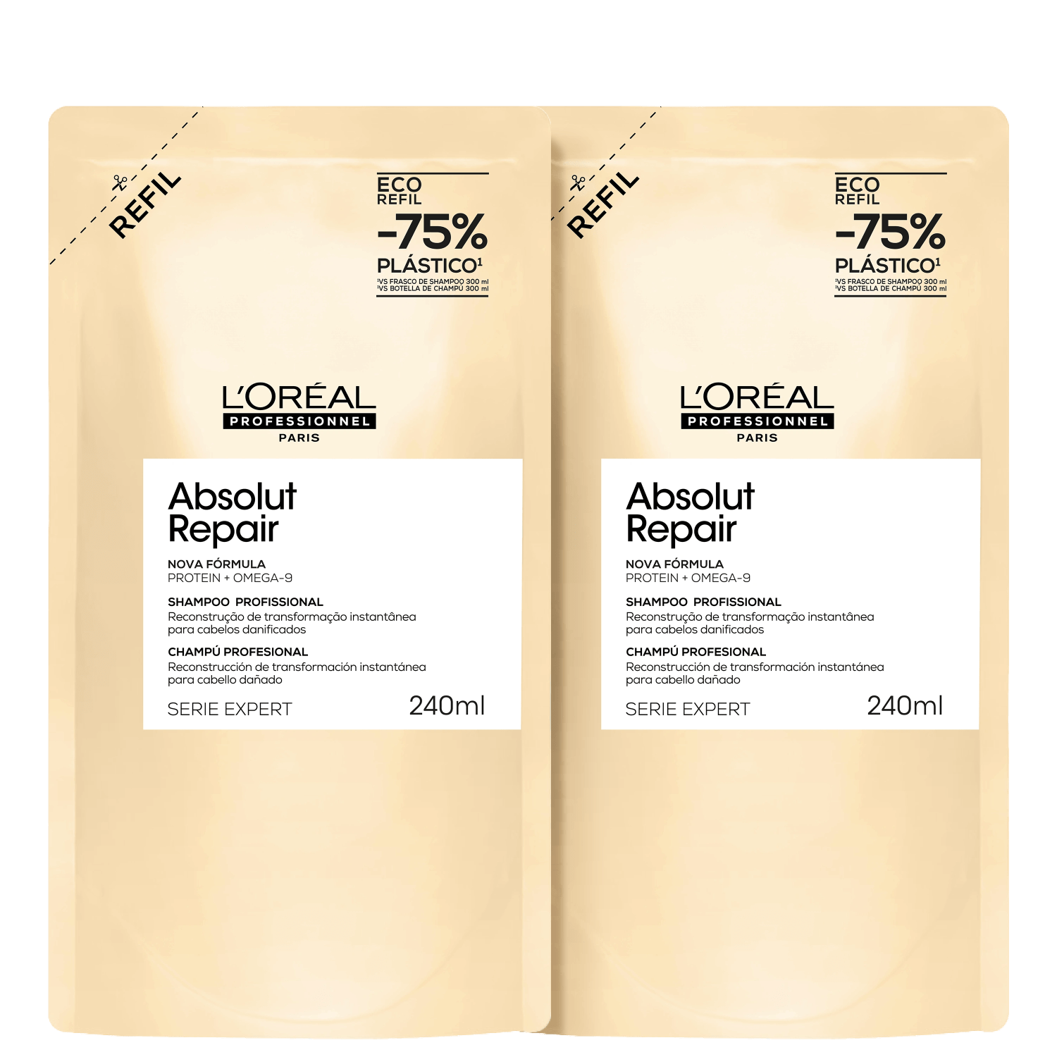 Kit L'Oréal Professionnel Absolut Repair Omega-9 + Protein Refil Shampoo (2 Unidades)