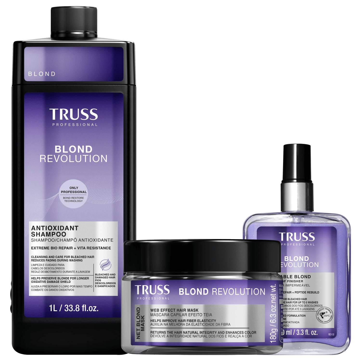 Kit TRUSS Blond Revolution Care Trio (3 Produtos)