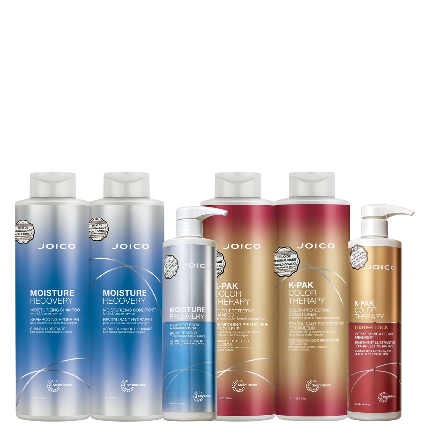 Joico K-PAK Color Therapy + Recovery Treatment Sexteto (6 Produtos)