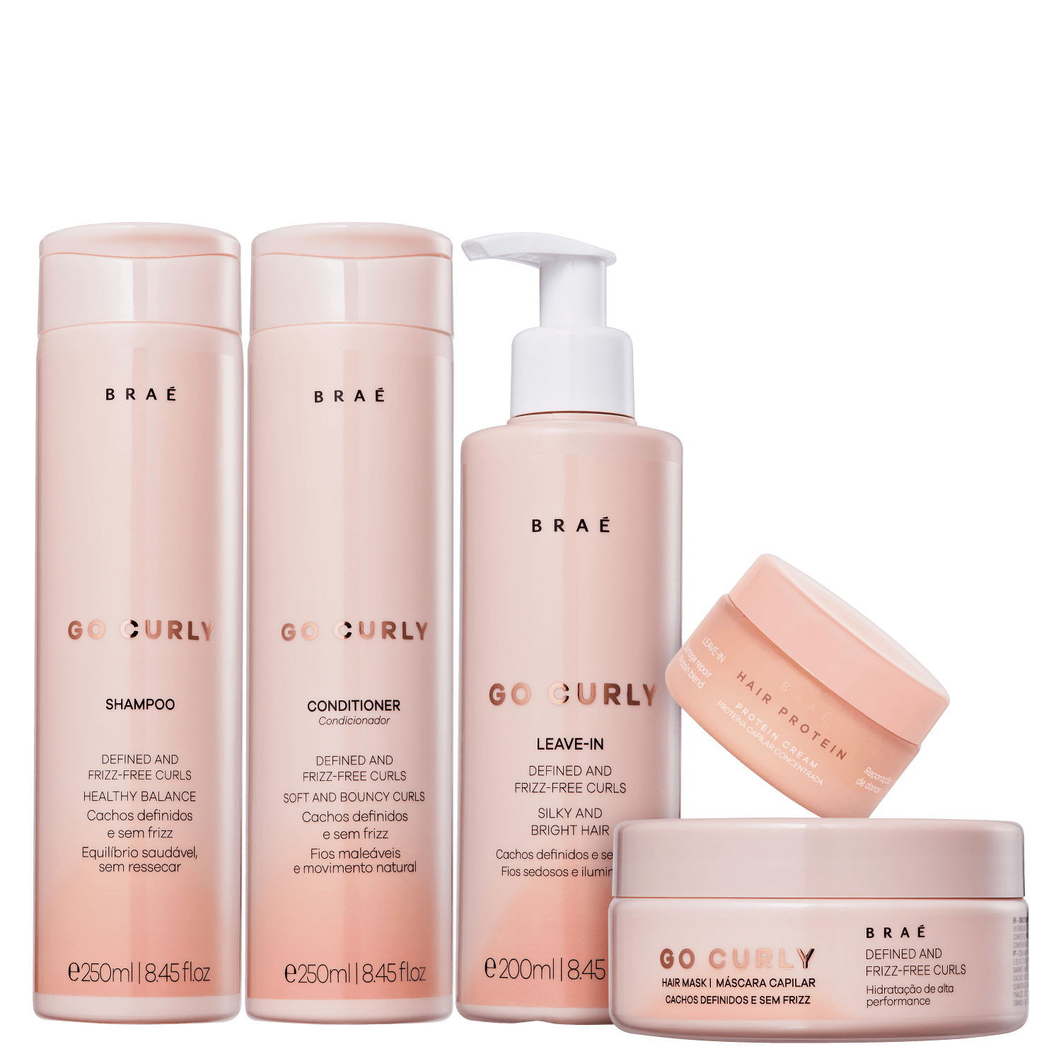 Kit Braé Go Curly + Hair Protein (5 Produtos)